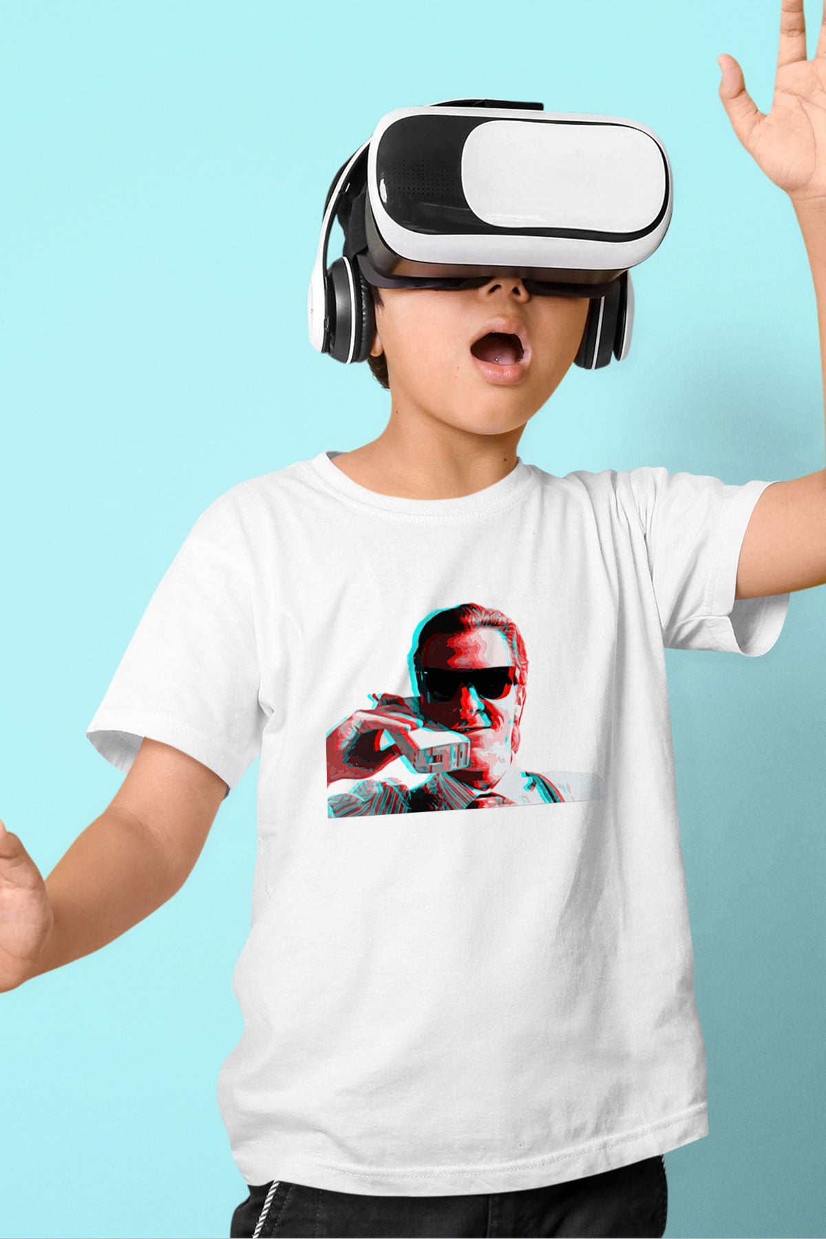 American Psycho Baskılı Beyaz Unisex Beyaz Çocuk Tişört - Tshirt