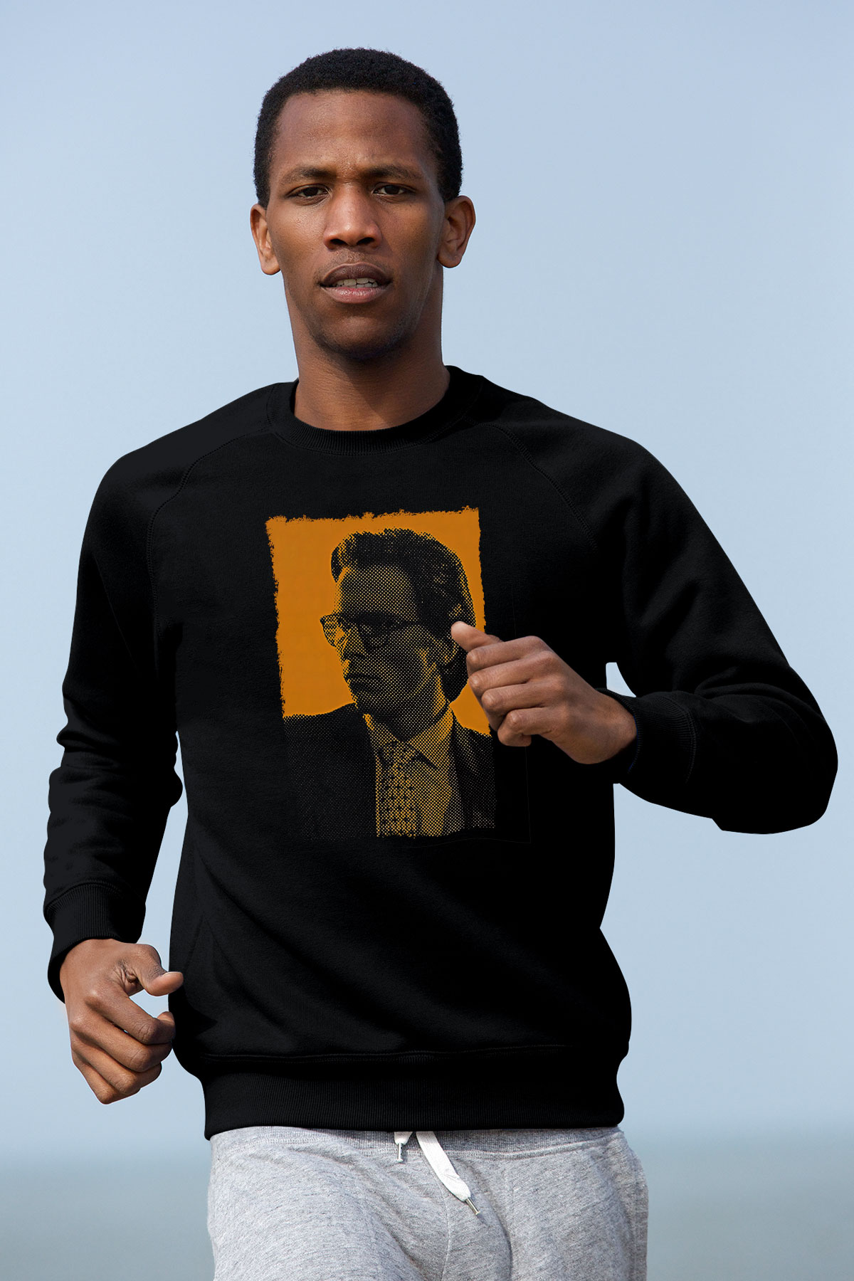 American Psycho Baskılı Unisex Siyah Sweatshirt