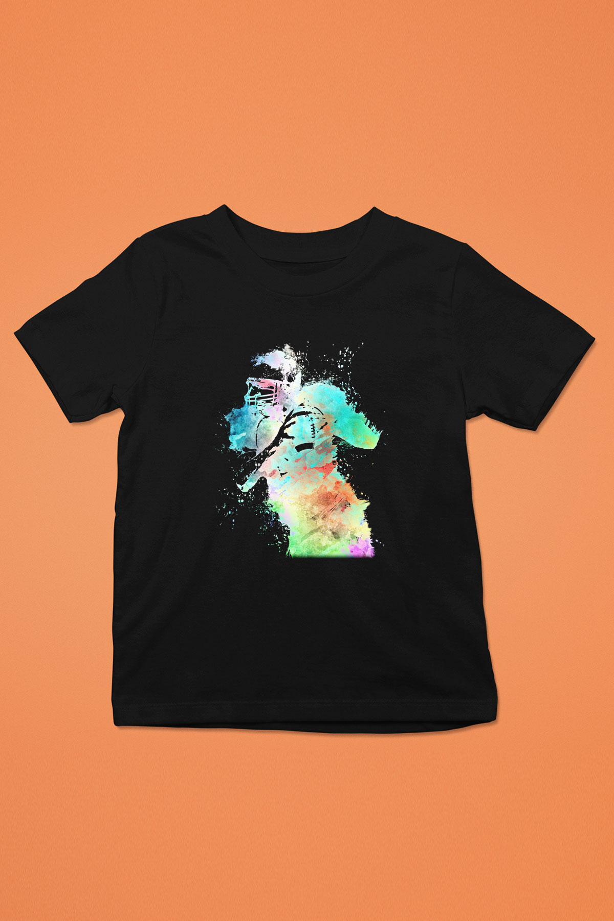 Amerikan Futbolu - American Football Baskılı Unisex Siyah Çocuk Tİşörtü - Tshirt