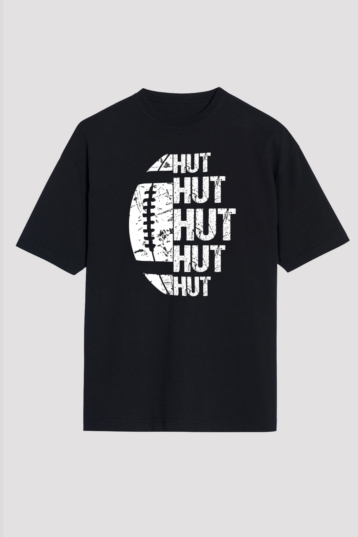 Amerikan Futbolu - American Football Baskılı Unisex Siyah Oversize Tişört