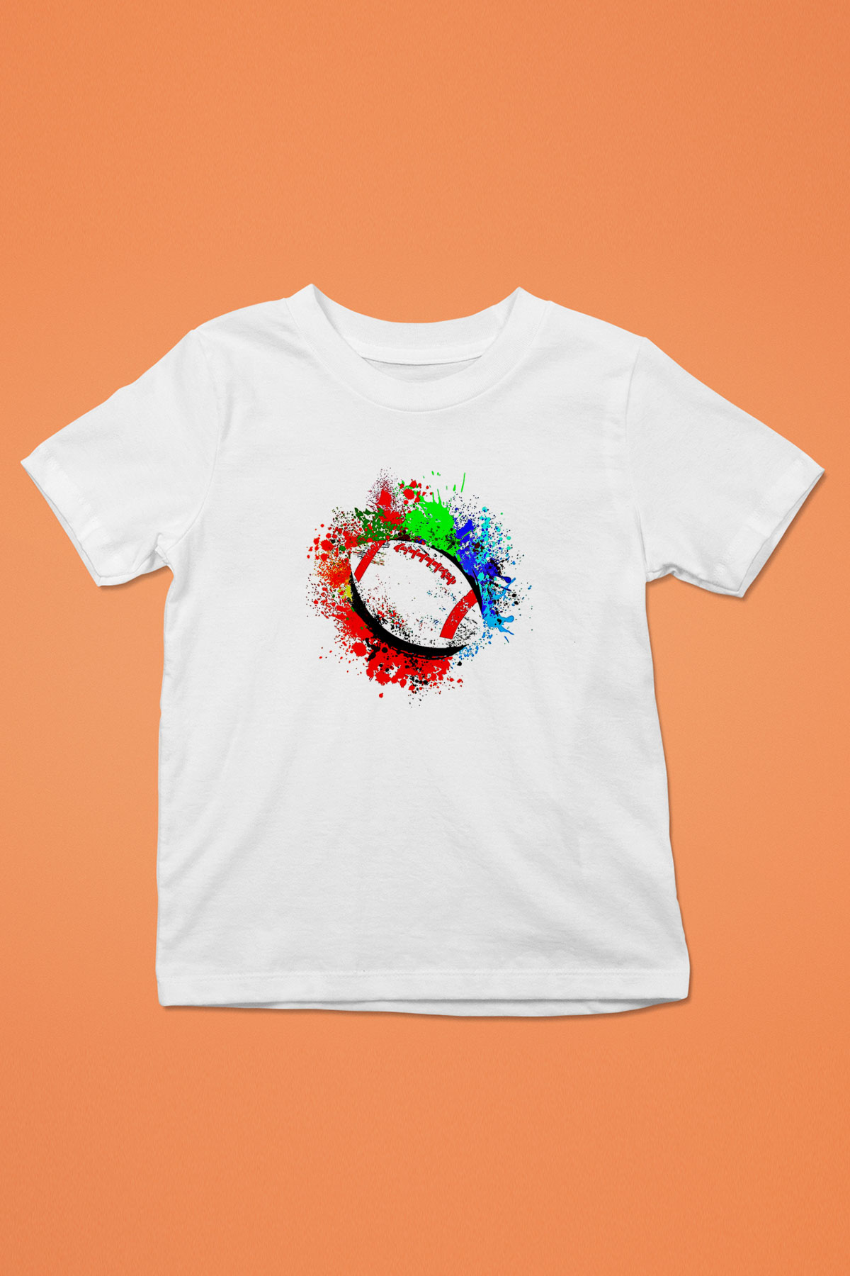 Amerikan Futbolu Baskılı Unisex Beyaz Çocuk Tişört - Tshirt