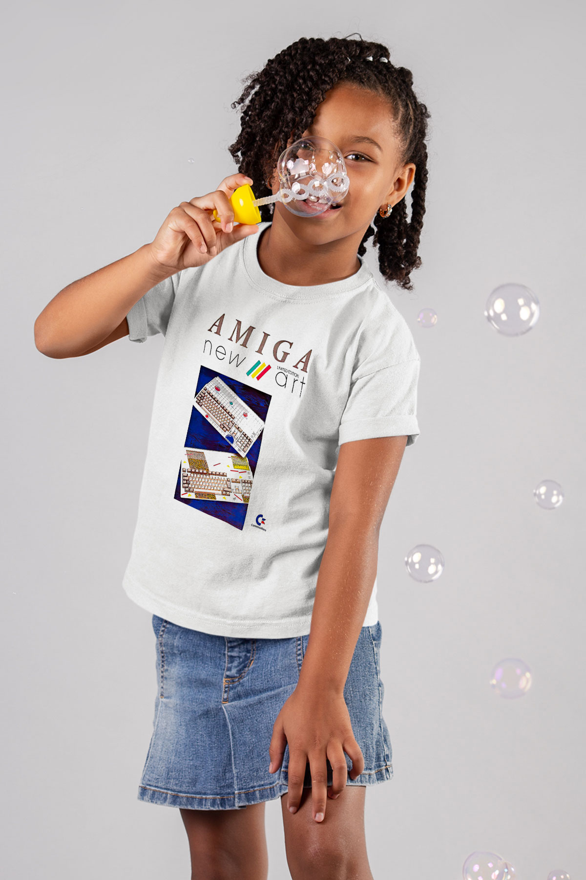 Amiga 500 Baskılı Beyaz Unisex Beyaz Çocuk Tişört - Tshirt