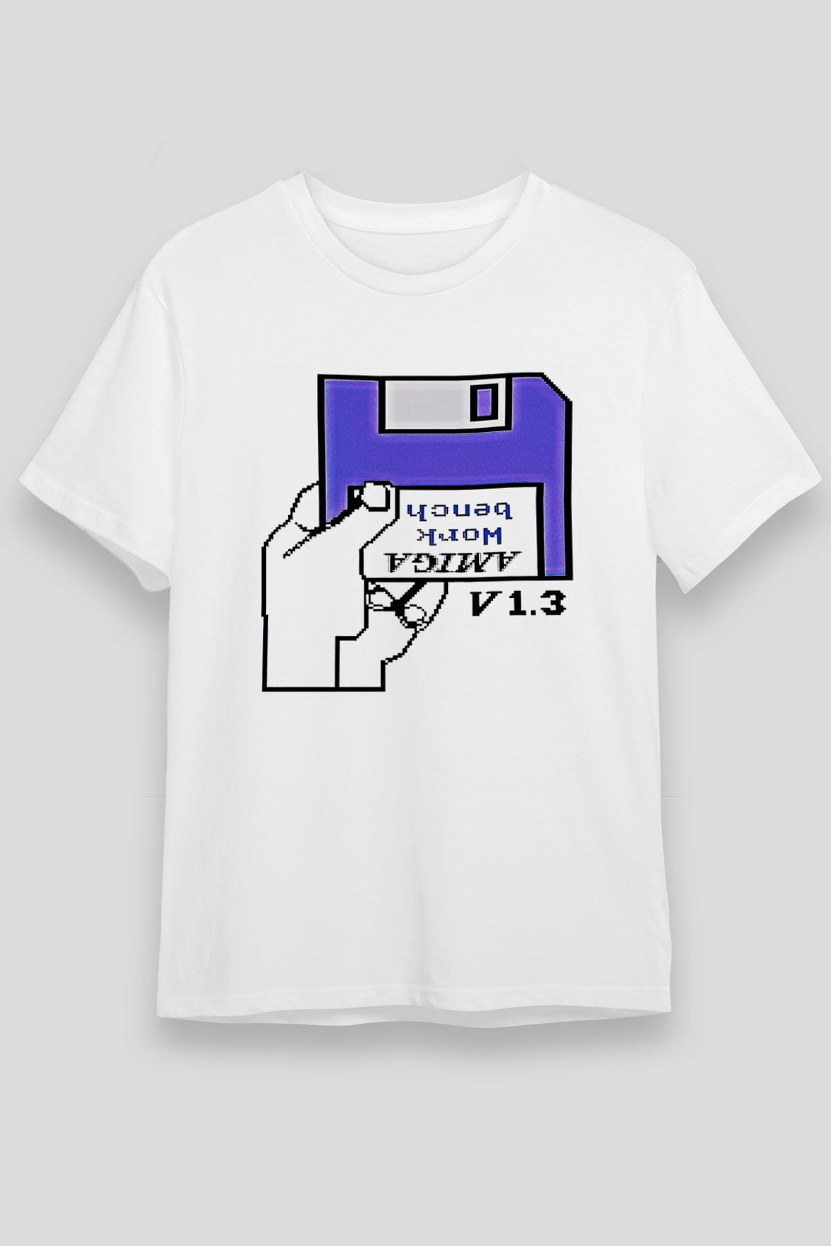 Amiga 500 Baskılı Unisex Beyaz Tişört - Tshirt