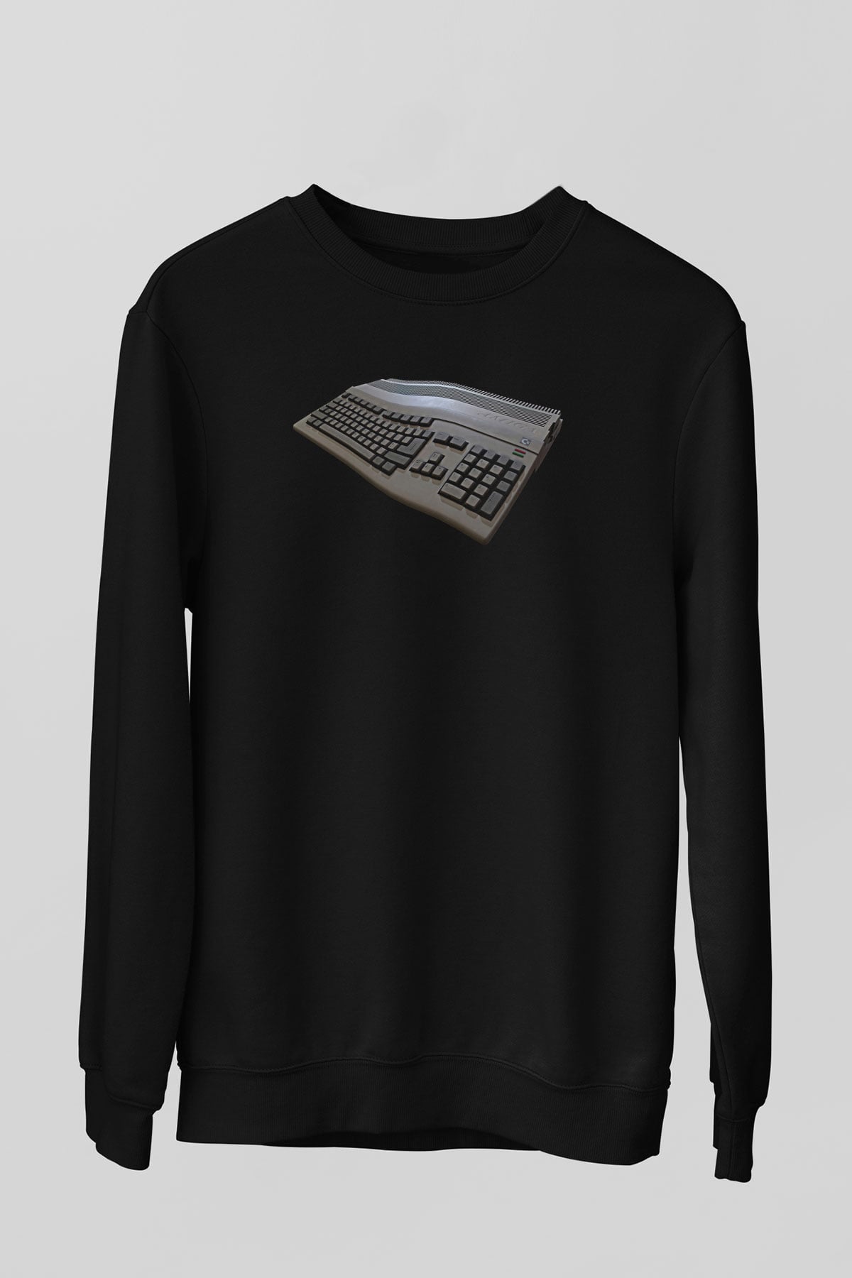 Amiga 500 Baskılı Unisex Siyah Sweatshirt