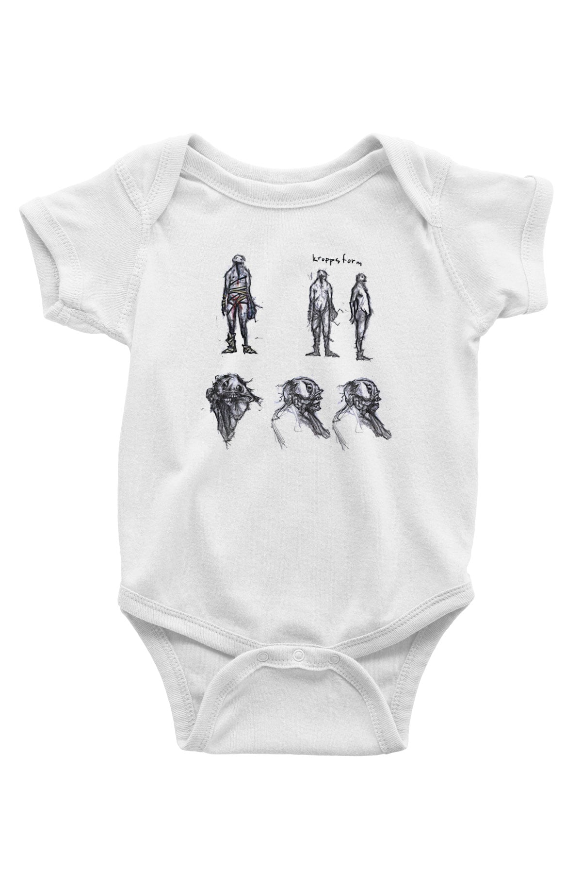 Amnesia Baskılı Beyaz Unisex Bebek Body - Zıbın