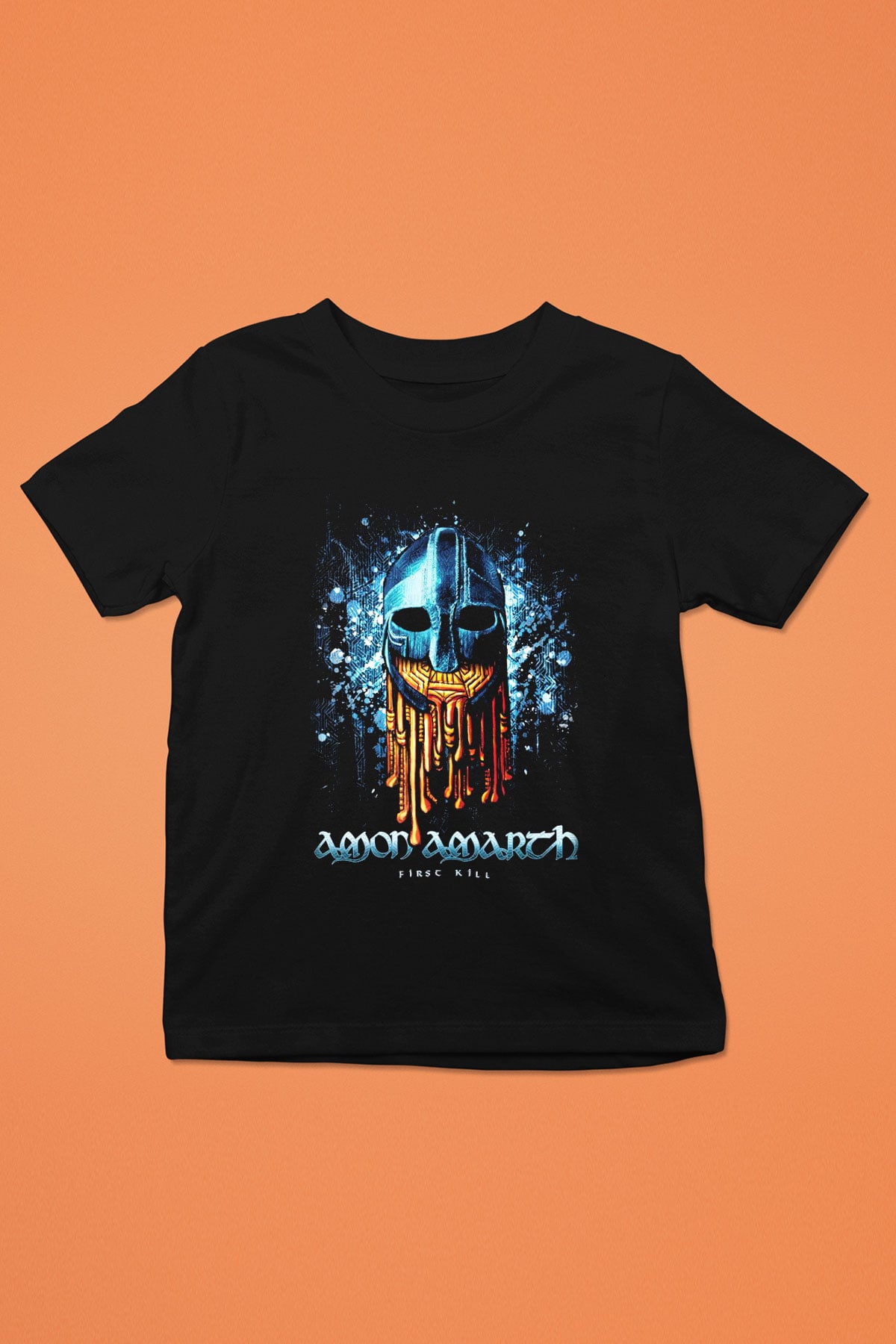 Amon Amarth Baskılı Siyah Unisex Çocuk Tişört