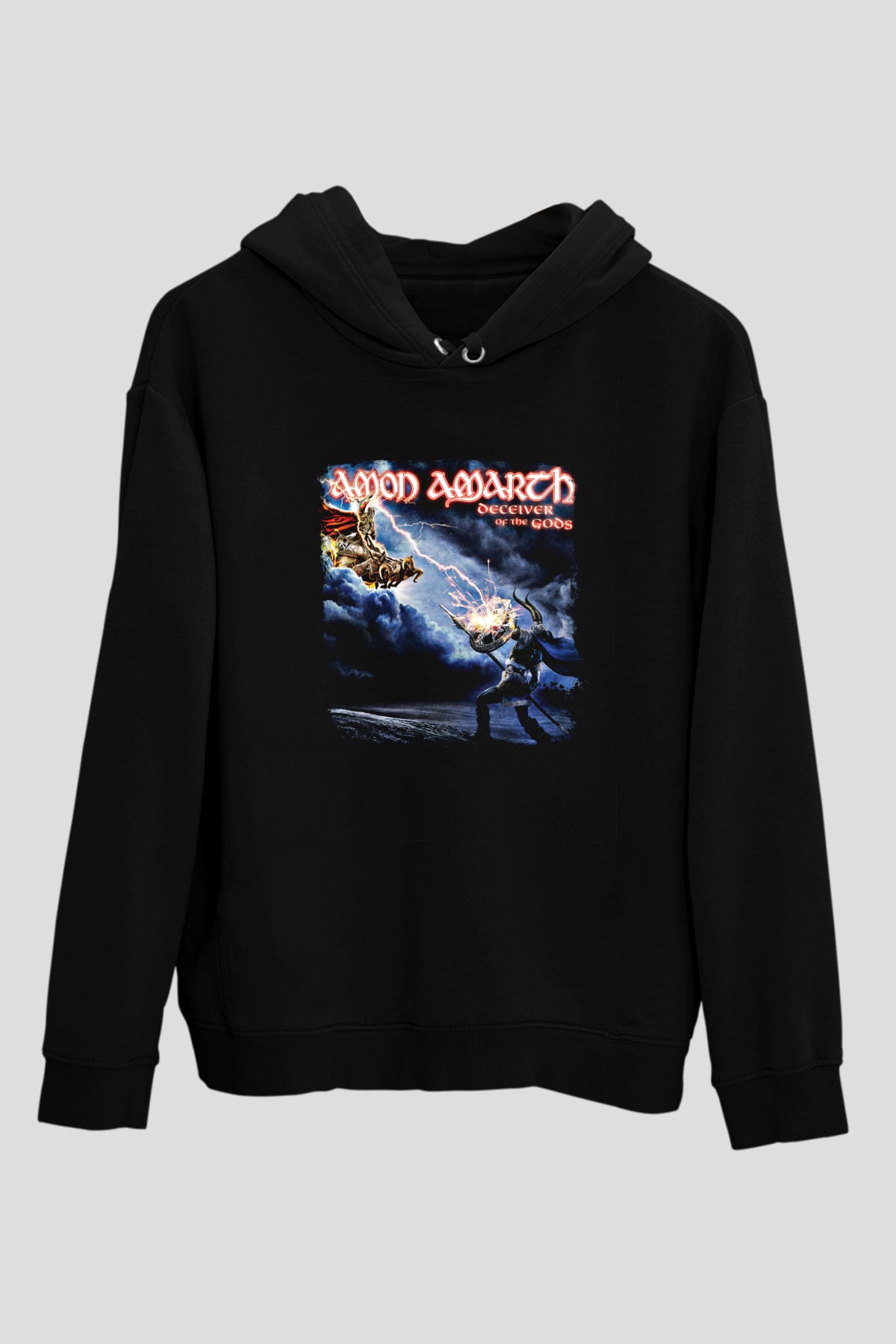 Amon Amarth Baskılı Unisex Siyah Hoodie