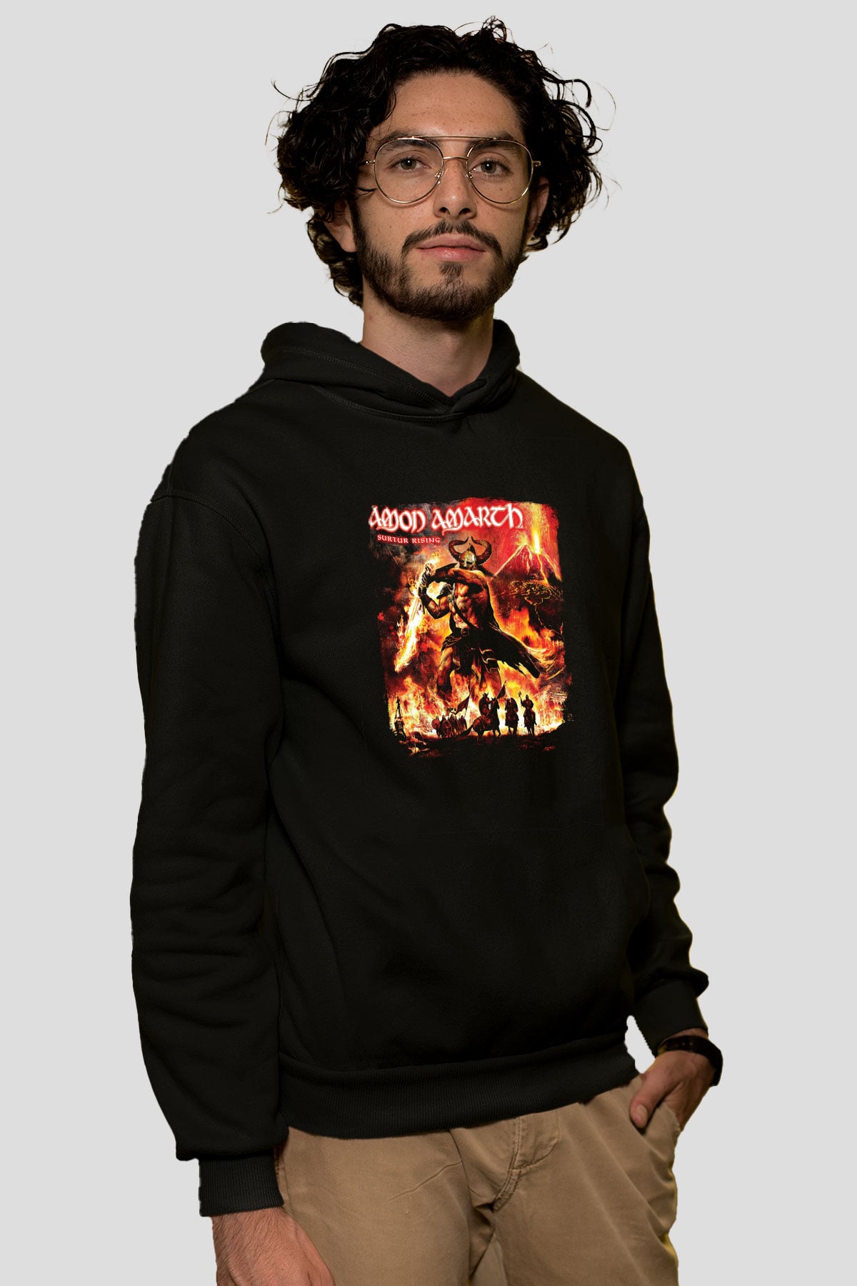 Amon Amarth Baskılı Unisex Siyah Hoodie