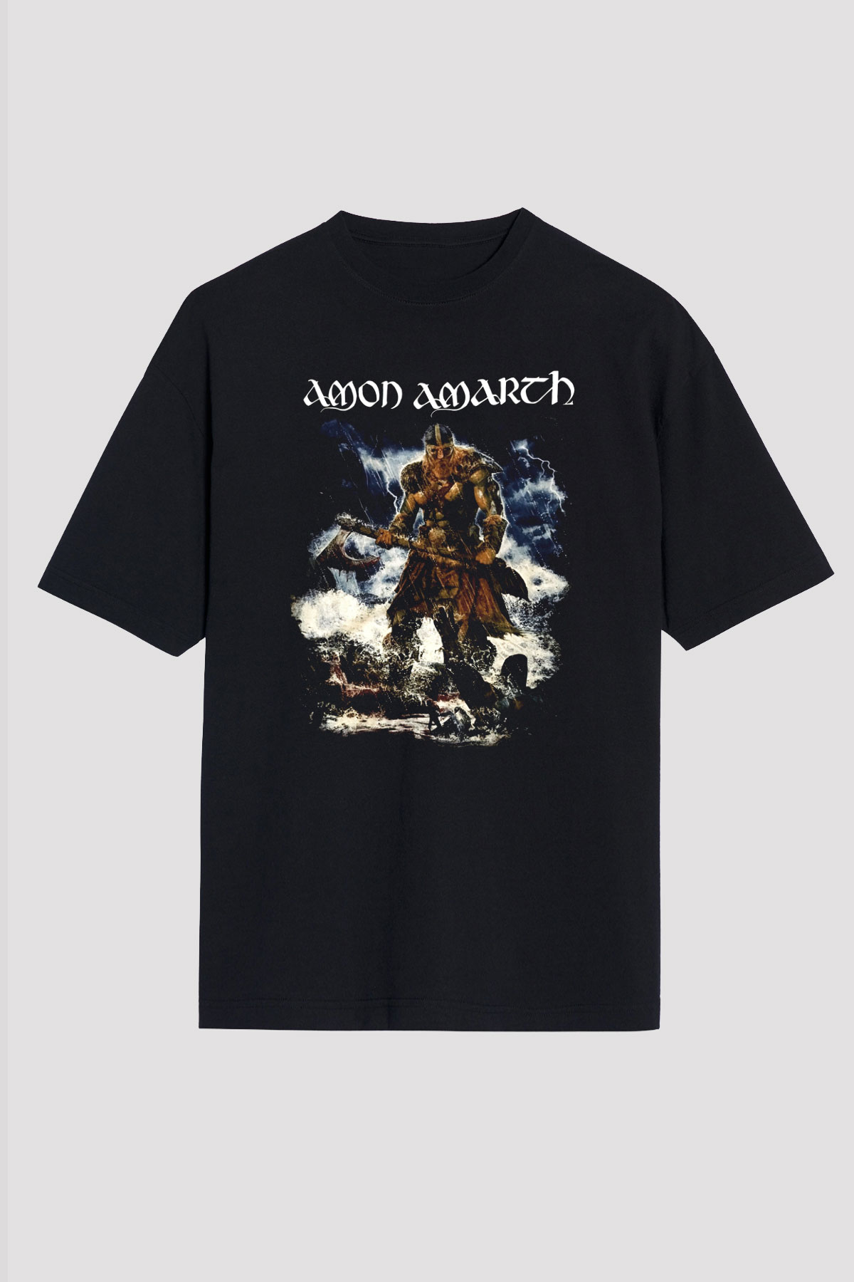 Amon Amarth Siyah Unisex Oversize Tişört T-Shirt
