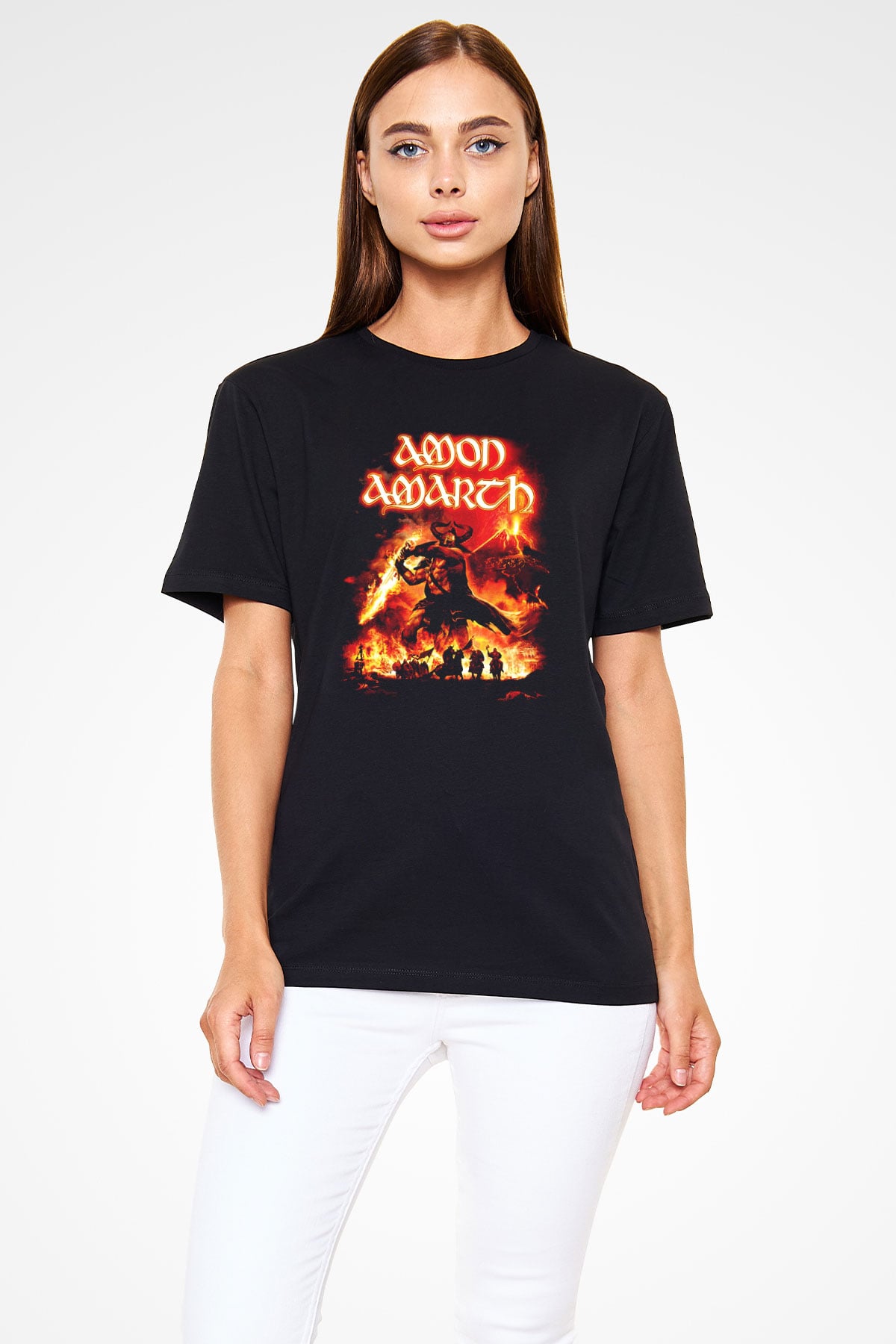 Amon Amarth Siyah Unisex Tişört T-Shirt - TişörtFabrikası