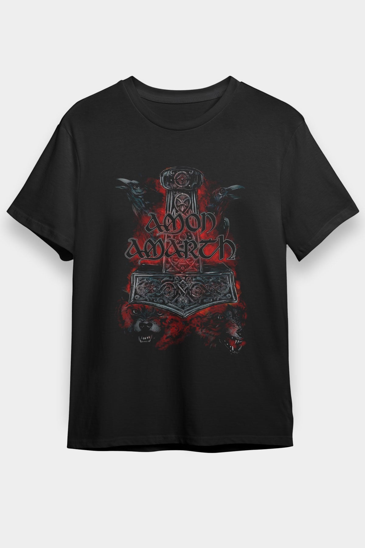 Amon Amarth Siyah Unisex Tişört T-Shirt - TişörtFabrikası