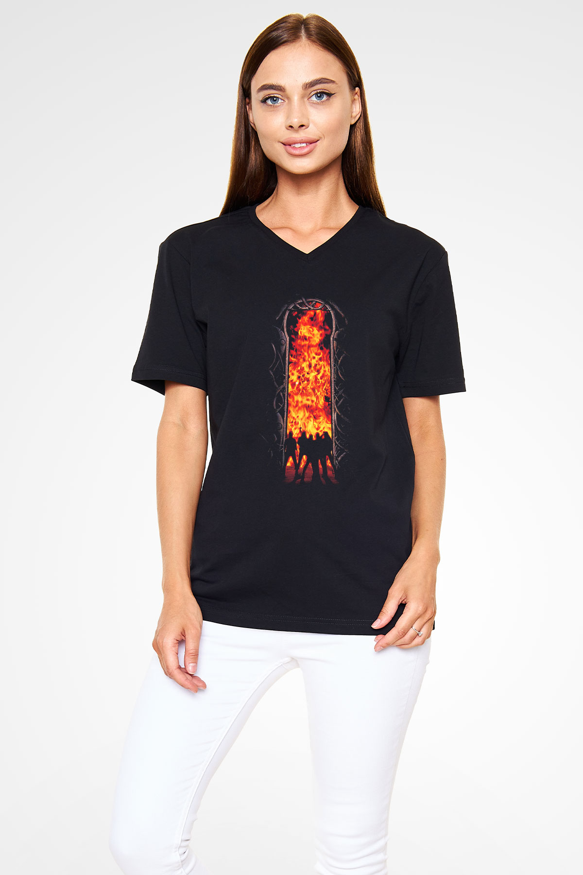 Amon Amarth Siyah Unisex V Yaka Tişört T-Shirt
