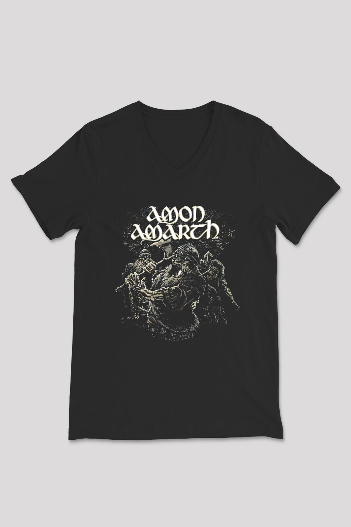 Amon Amarth Siyah Unisex V Yaka Tişört