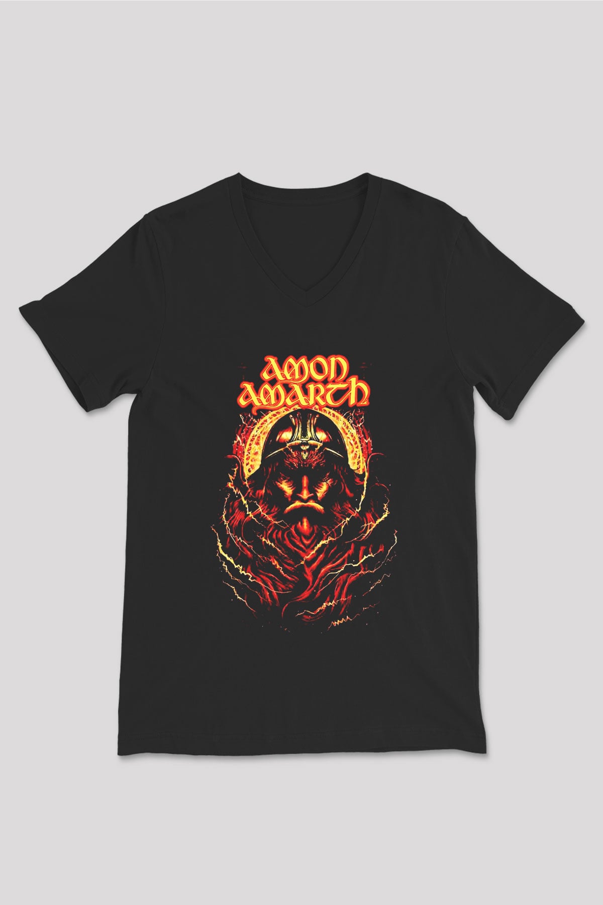 Amon Amarth Siyah Unisex V Yaka Tişört T-Shirt