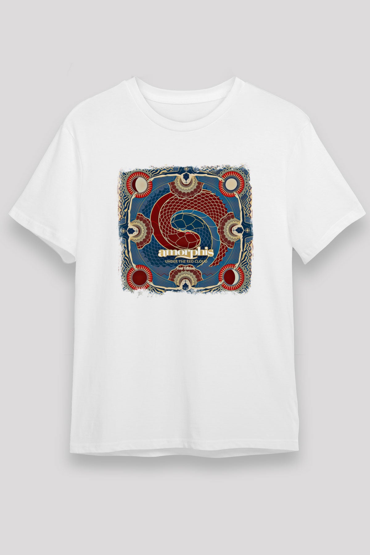 Amorphis Baskılı Unisex Beyaz Tişört