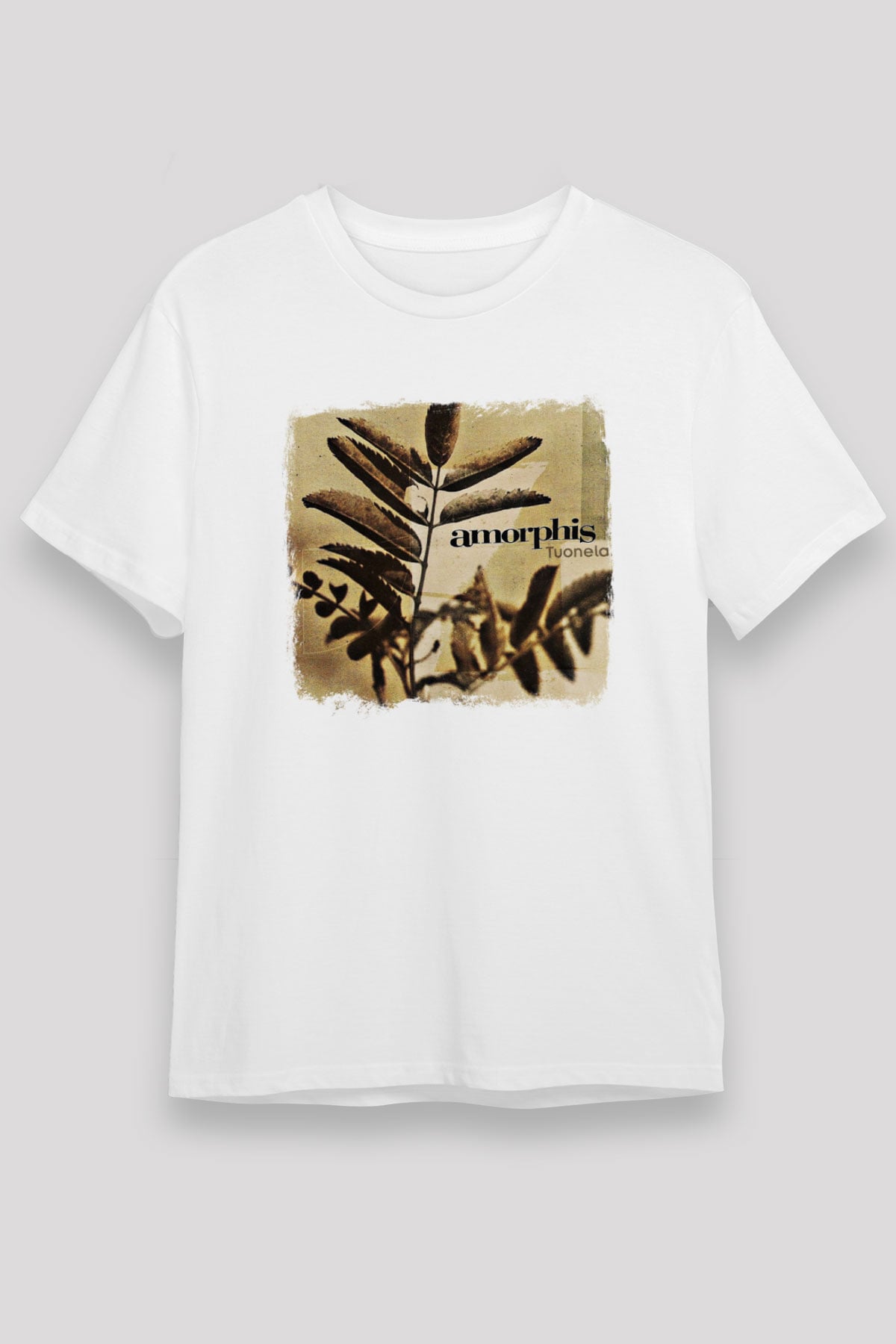 Amorphis Baskılı Unisex Beyaz Tişört