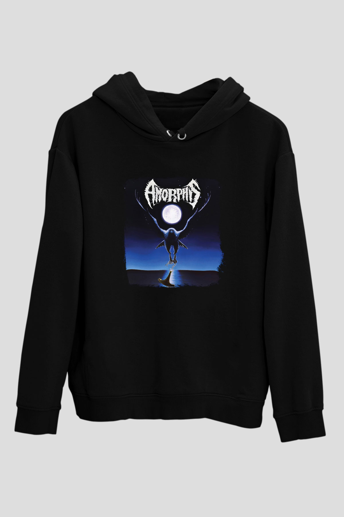 Amorphis Baskılı Unisex Siyah Hoodie