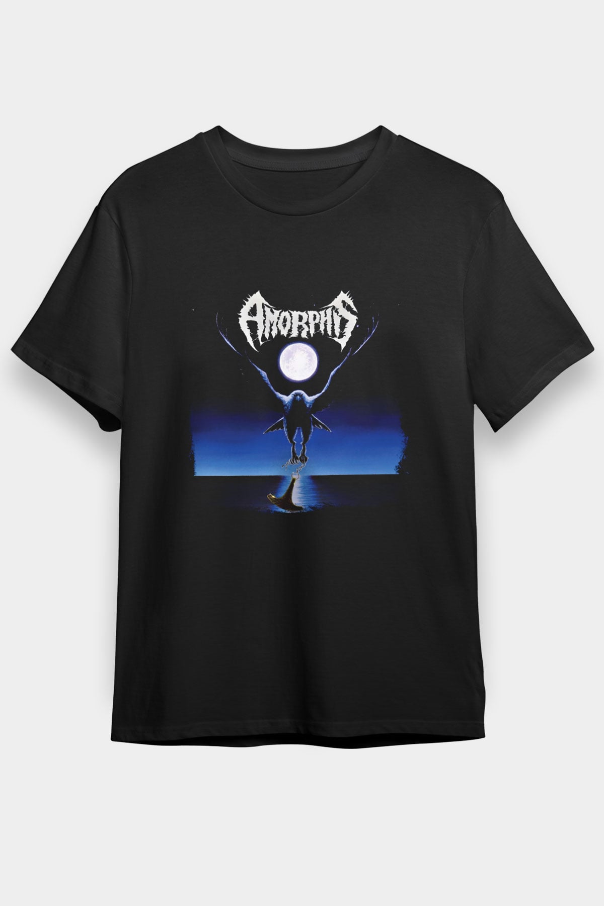 Amorphis Baskılı Unisex Siyah Tişört