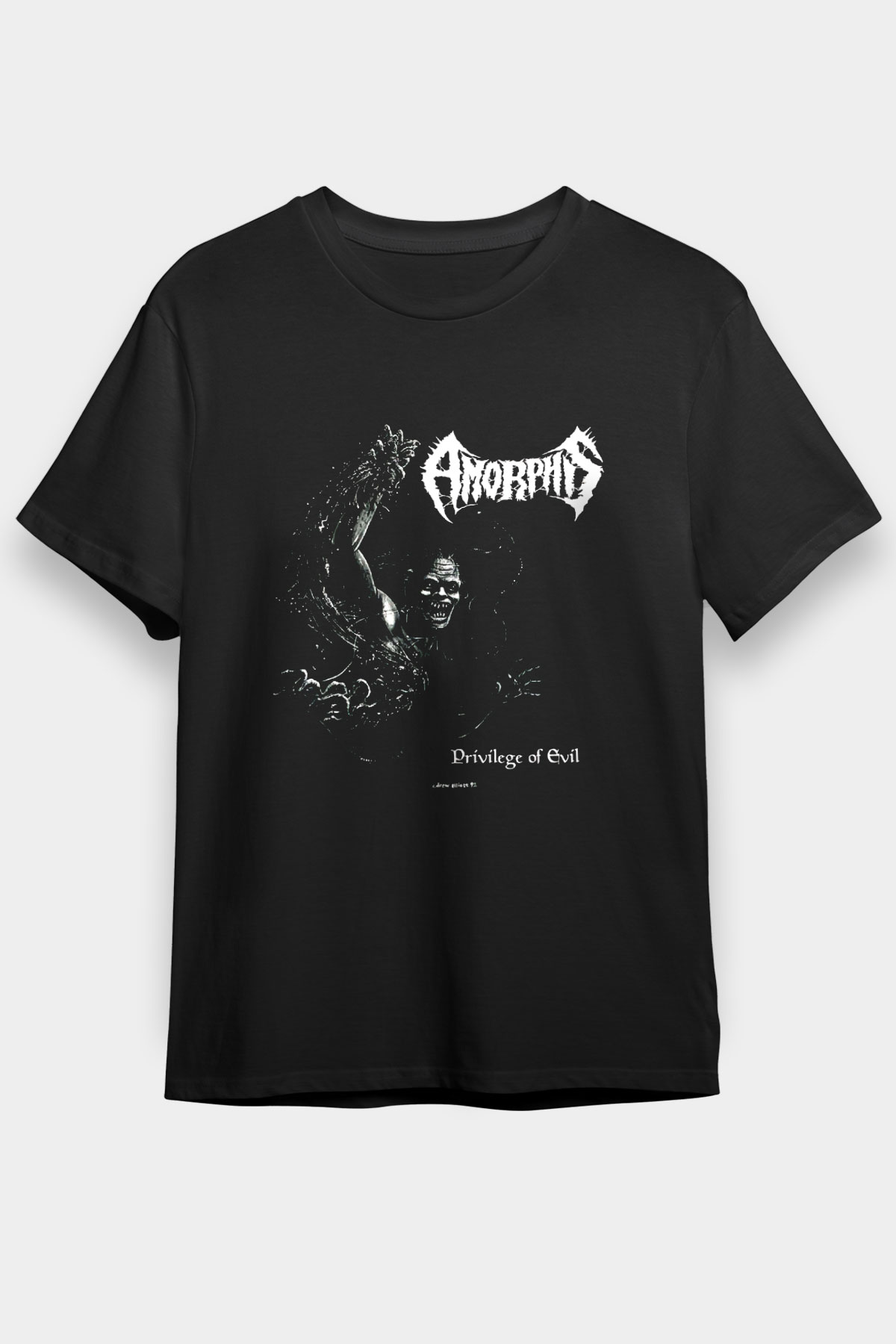 Amorphis Baskılı Unisex Siyah Tişört