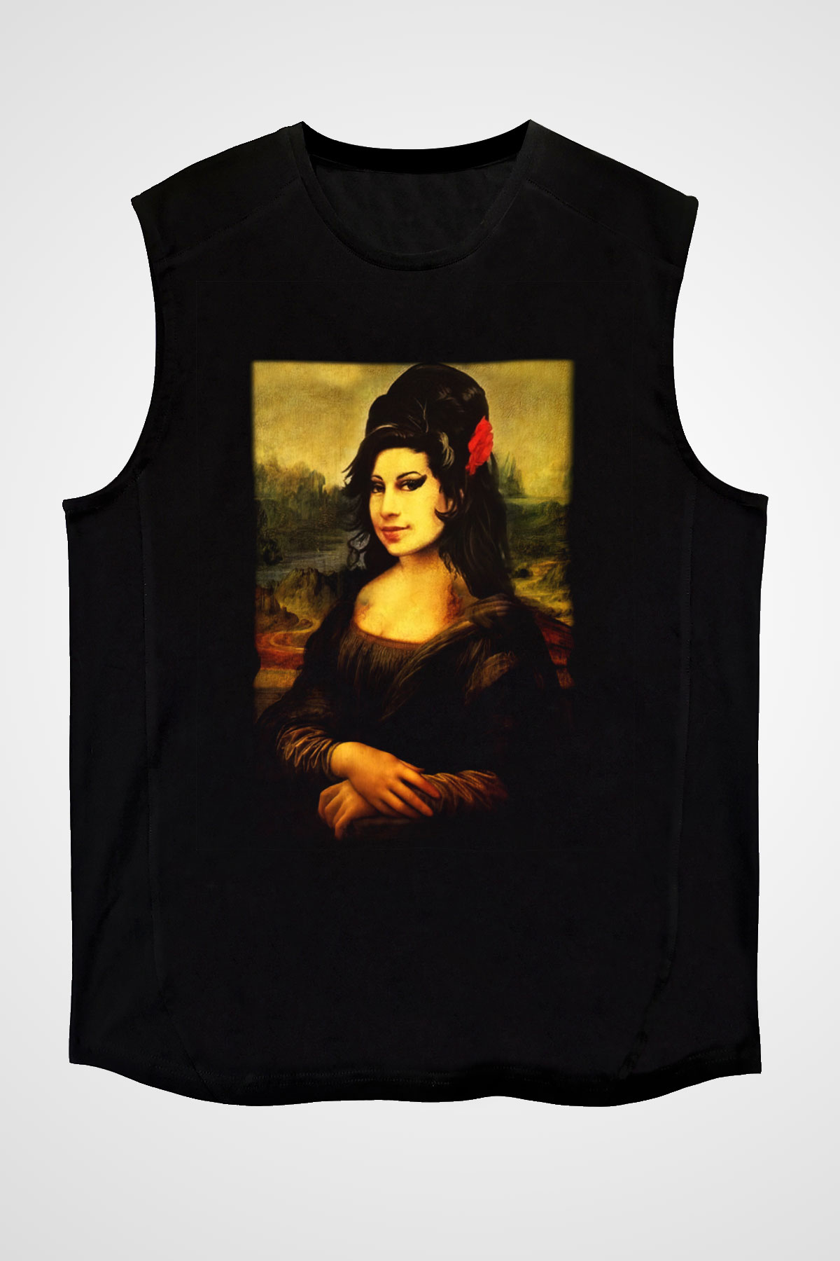 Amy Winehouse Siyah Unisex Kolsuz Tişört