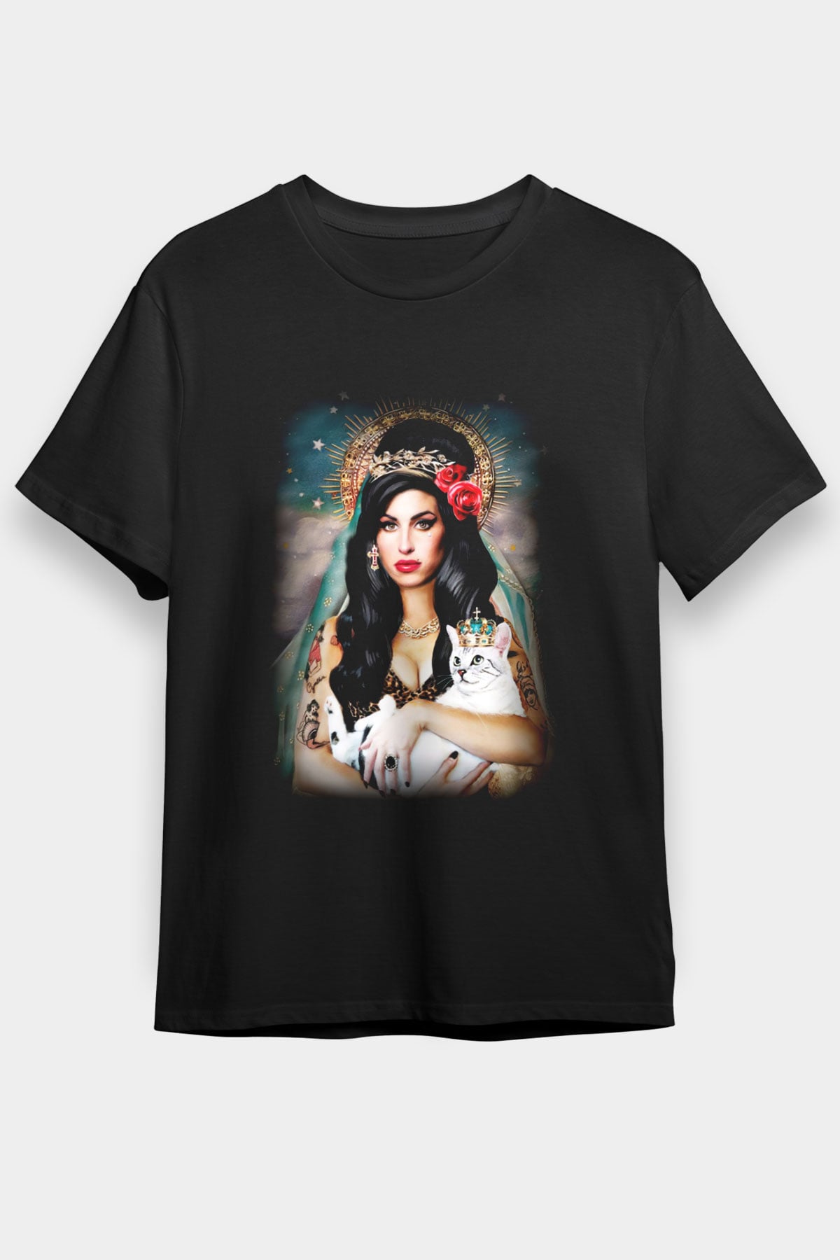 Amy Winehouse Siyah Unisex Tişört T-Shirt - TişörtFabrikası