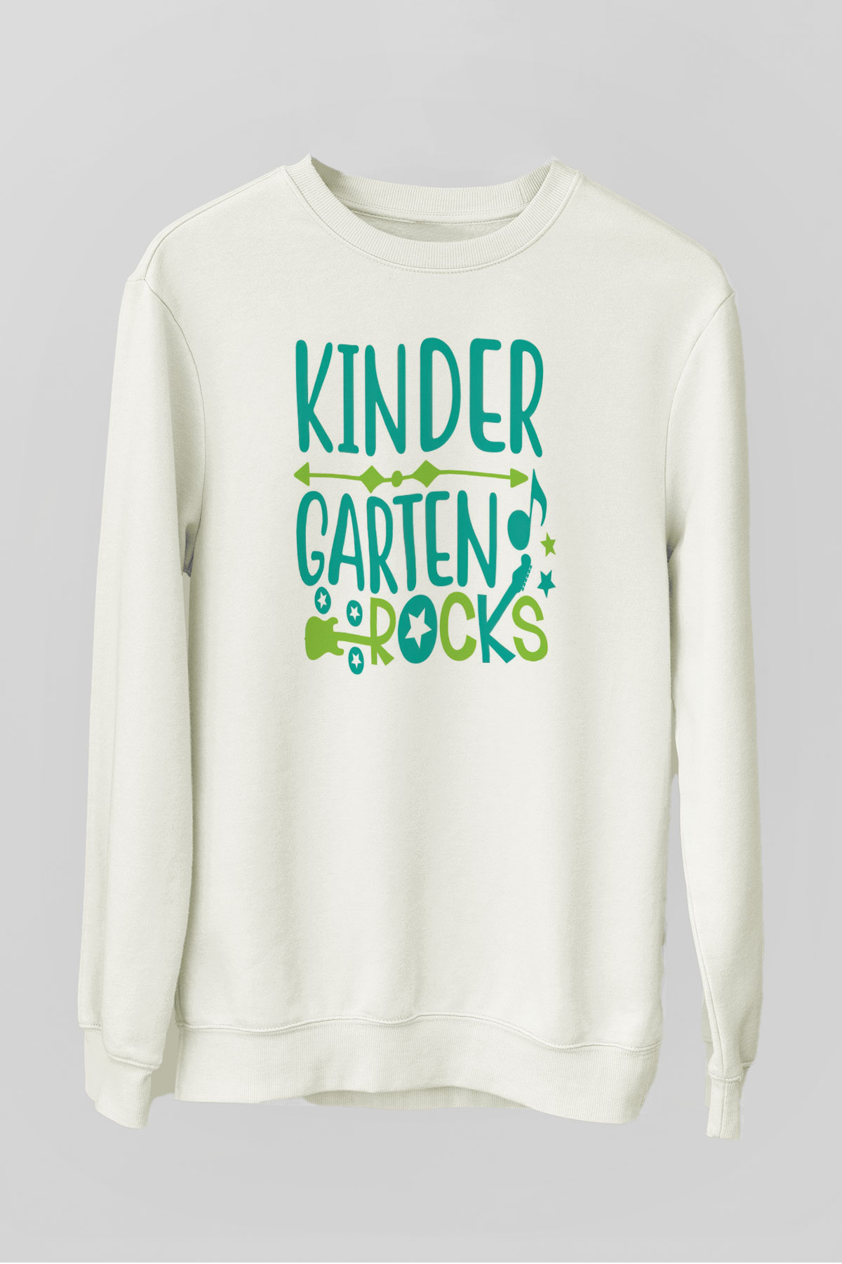 Ana okulu Beyaz Unisex Sweatshirt