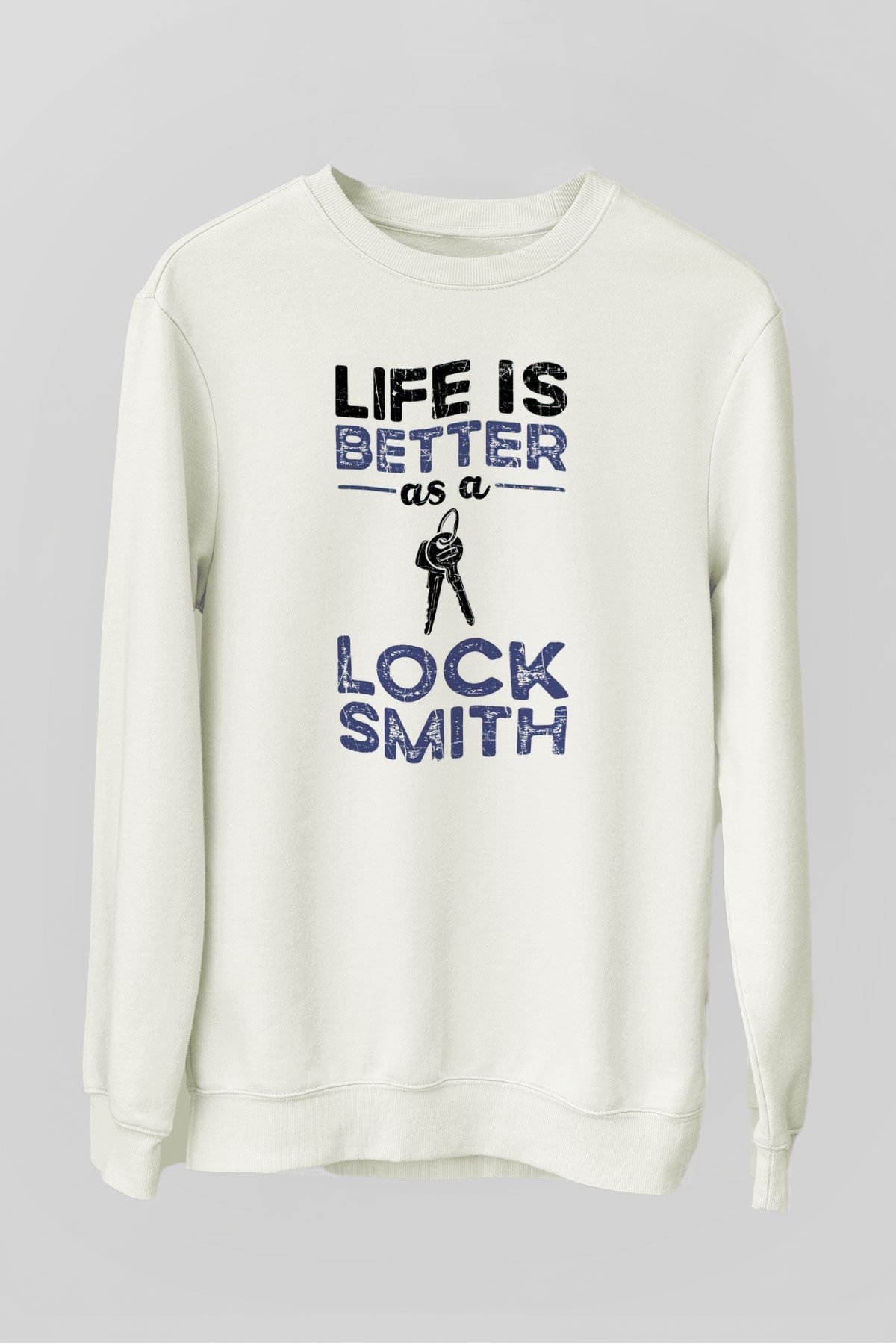 Anahtarcı Beyaz Unisex Sweatshirt