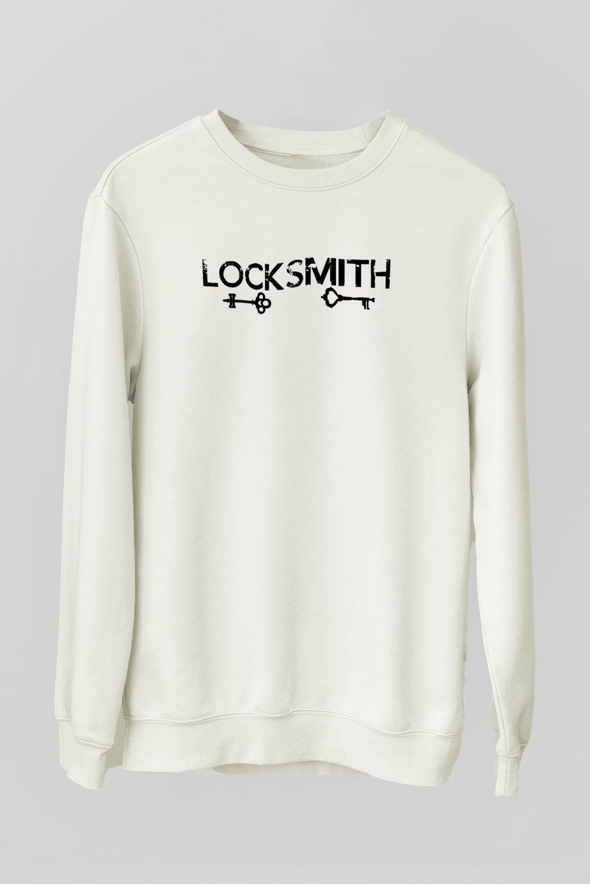 Anahtarcı Beyaz Unisex Sweatshirt
