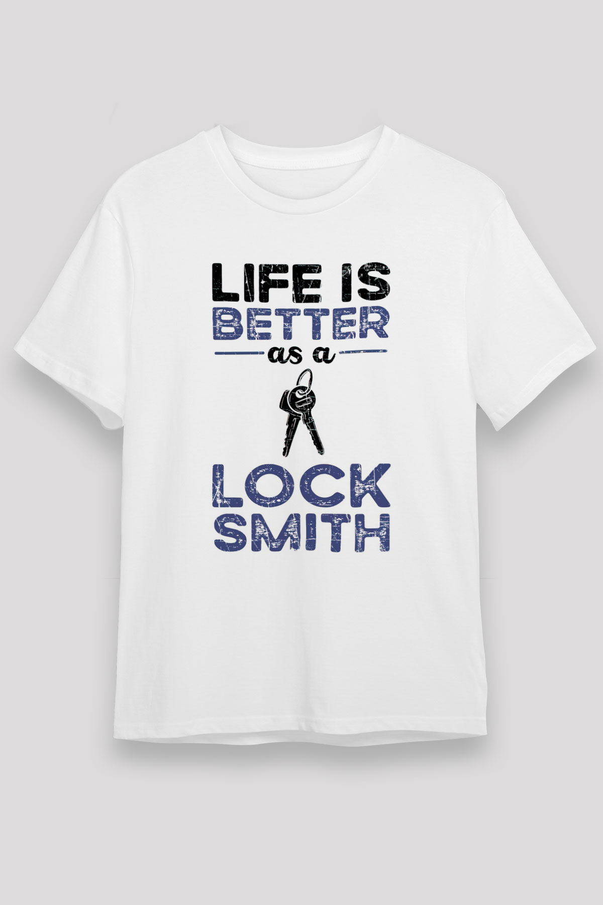 Anahtarcı Beyaz Unisex Tişört T-Shirt - TişörtFabrikası