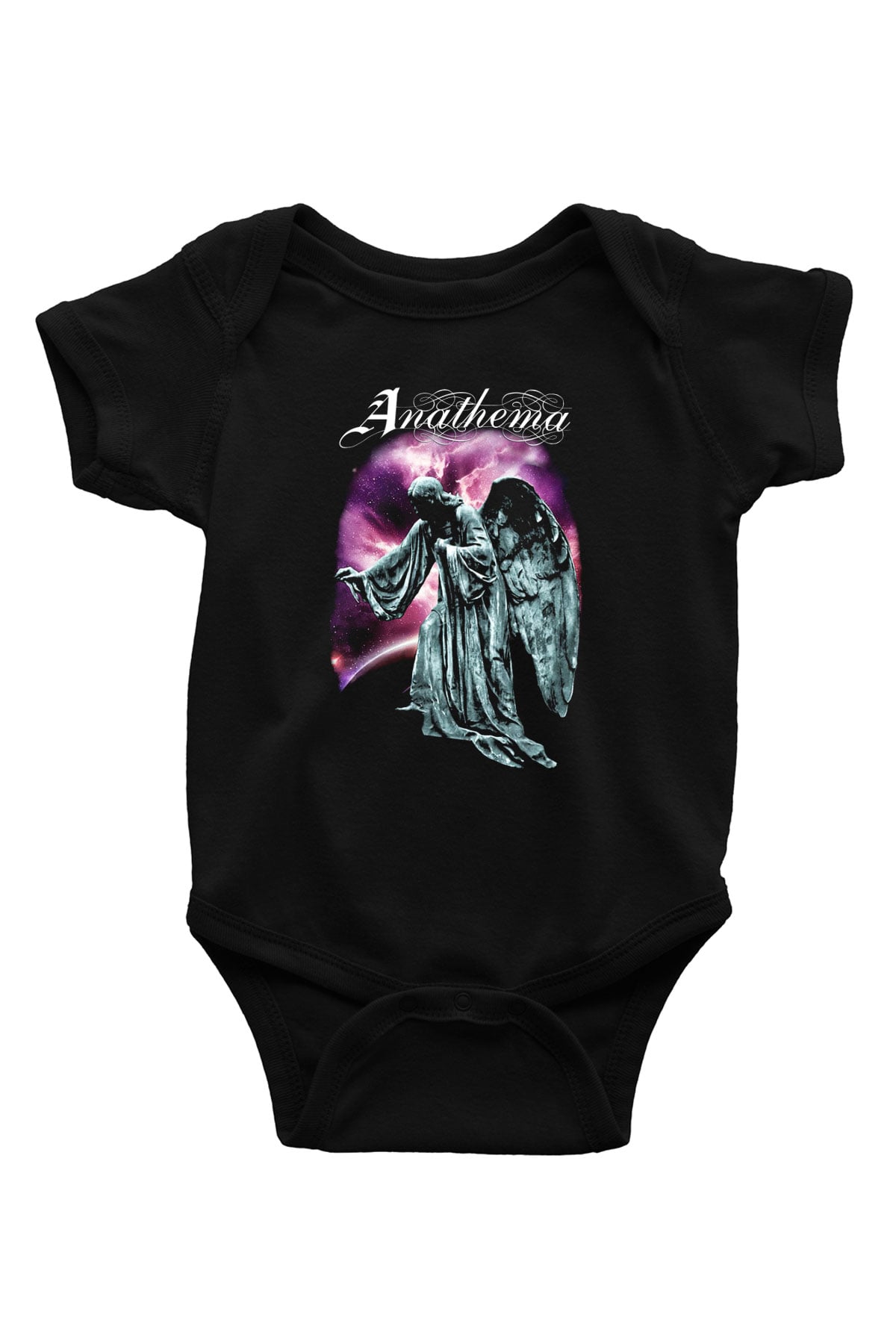 Anathema Baskılı Siyah Bebek Body - Zıbın