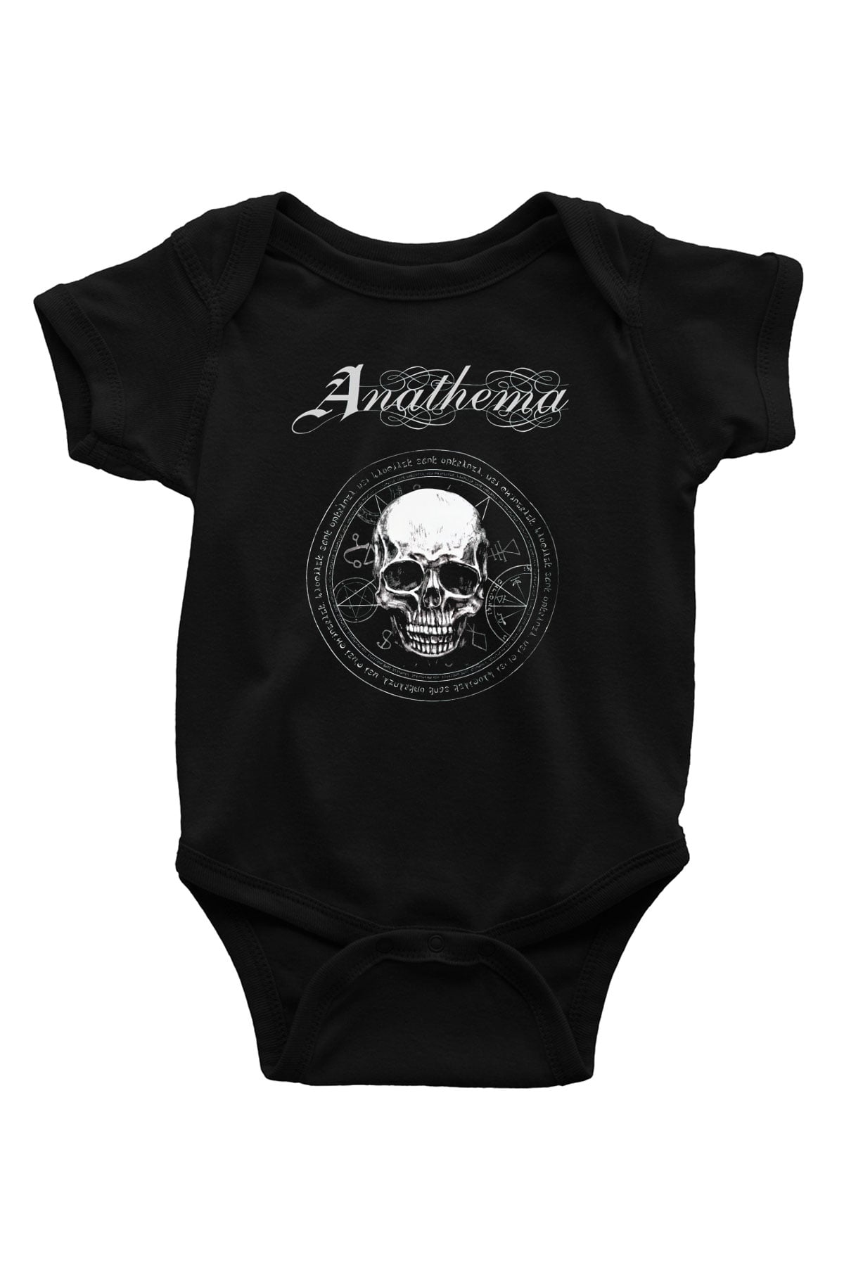 Anathema Baskılı Siyah Bebek Body - Zıbın