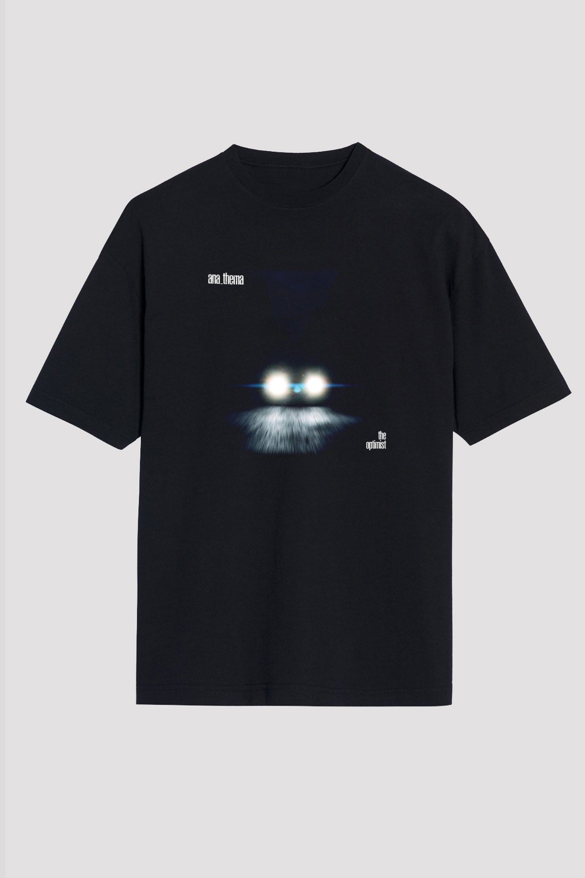 Anathema Baskılı Unisex Siyah Oversize Tişört