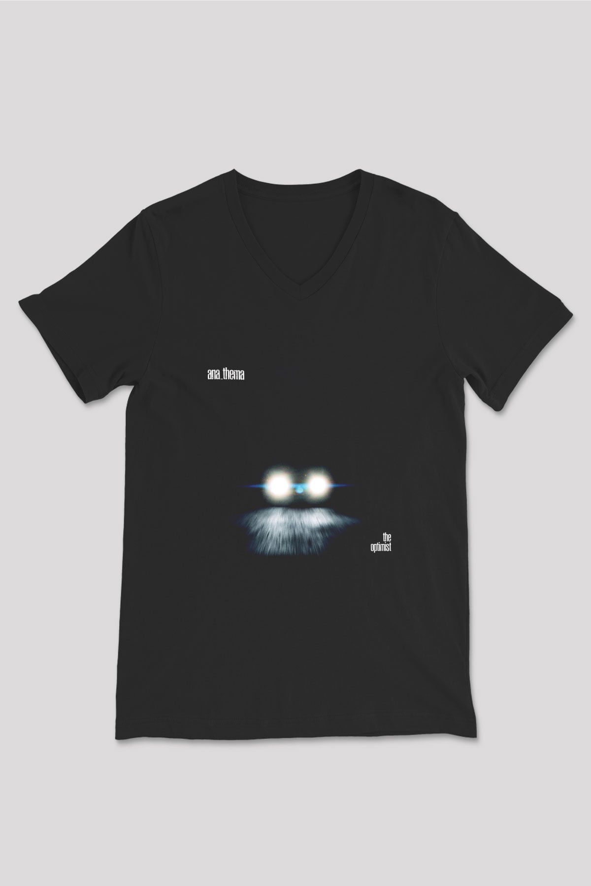 Anathema Baskılı Unisex Siyah V Yaka Tişört