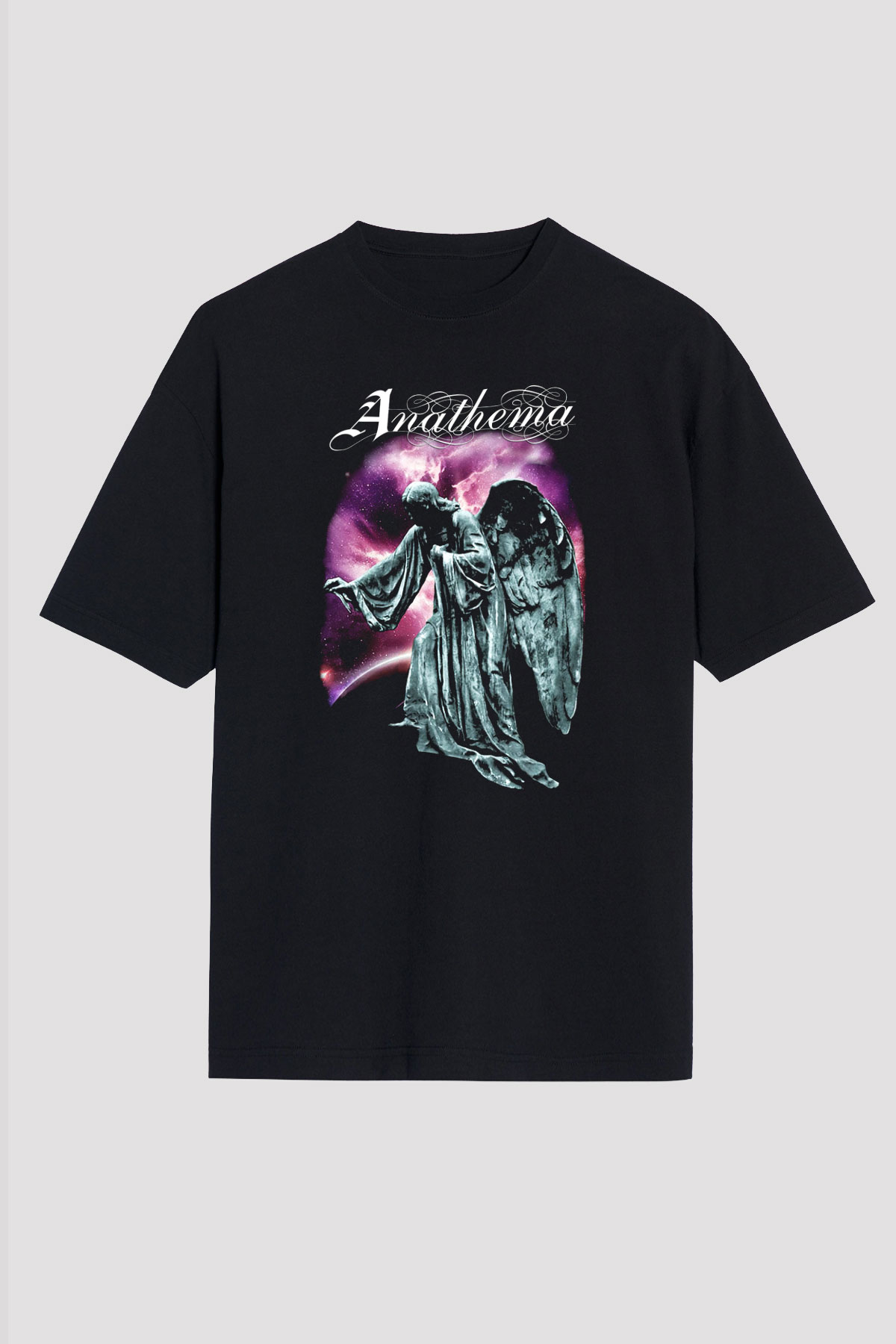 Anathema Siyah Unisex Oversize Tişört T-Shirt