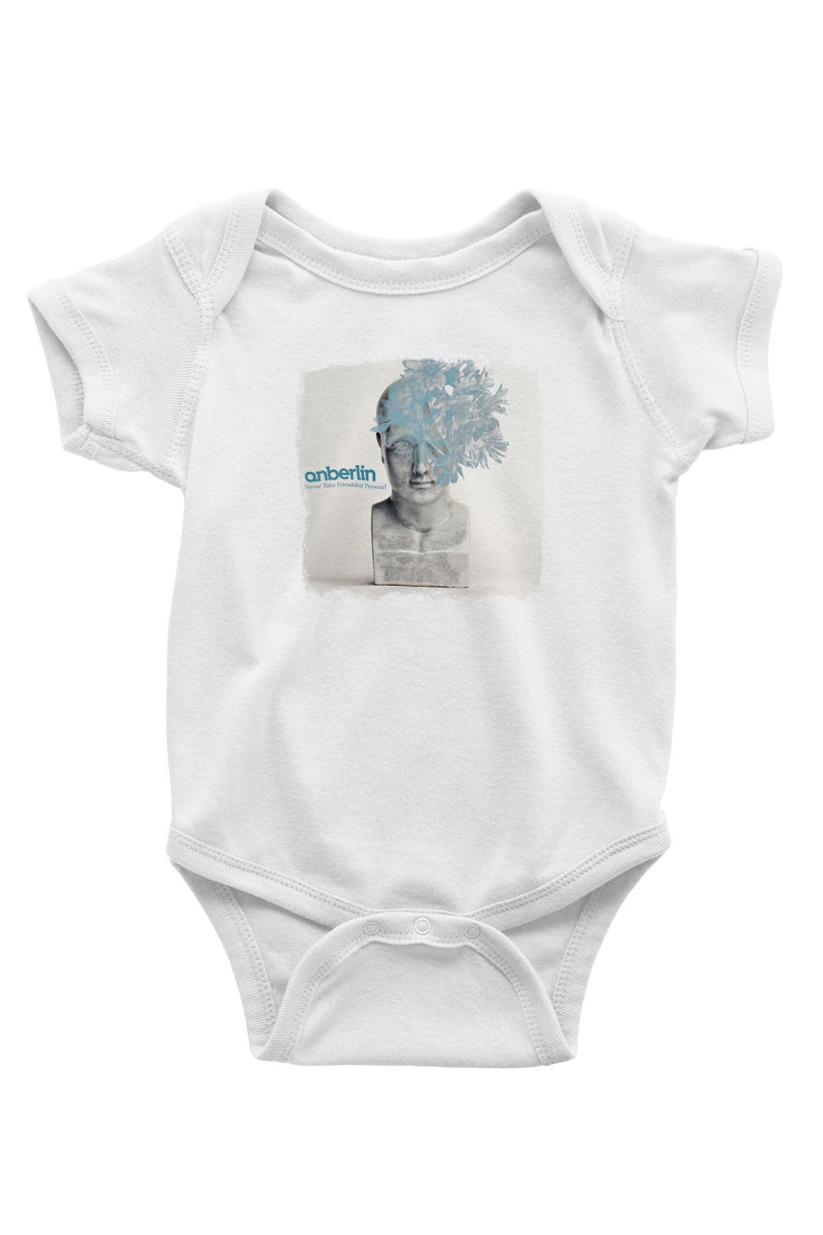 Anberlin Baskılı Unisex Beyaz Bebek Body - Zıbın