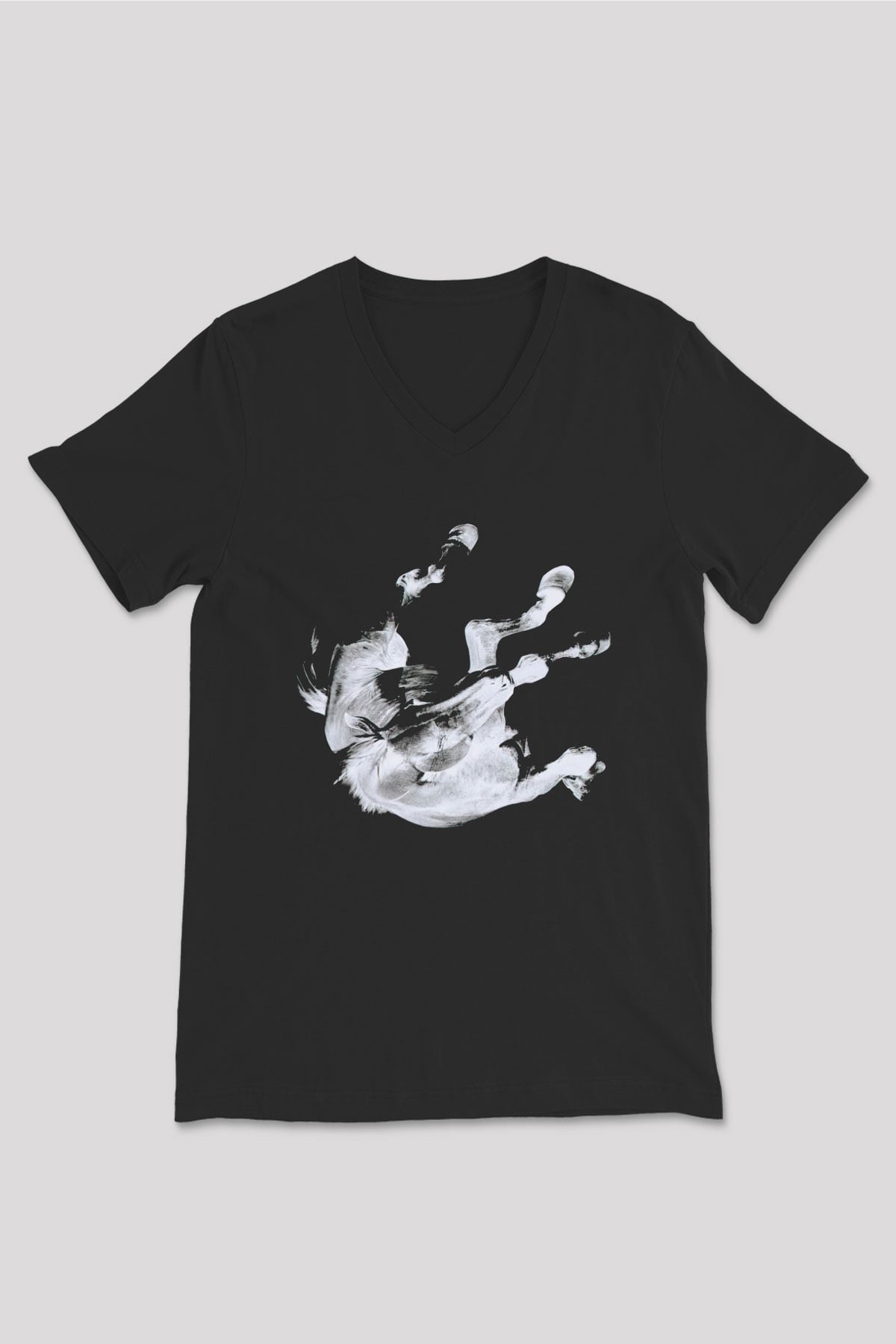 Anberlin Siyah Unisex V Yaka Tişört