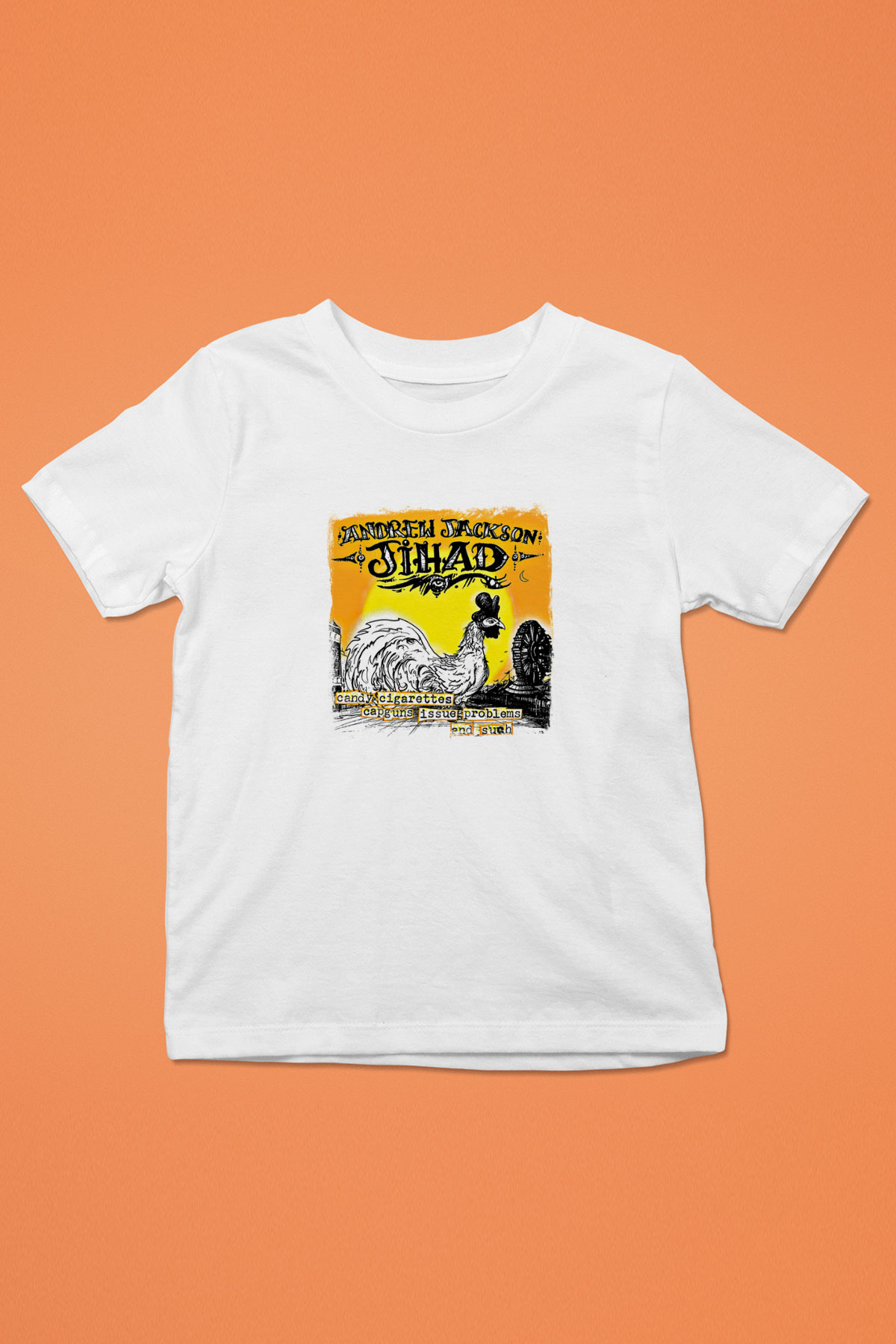 Andrew Jackson Jihad Baskılı Unisex Beyaz Çocuk Tişört