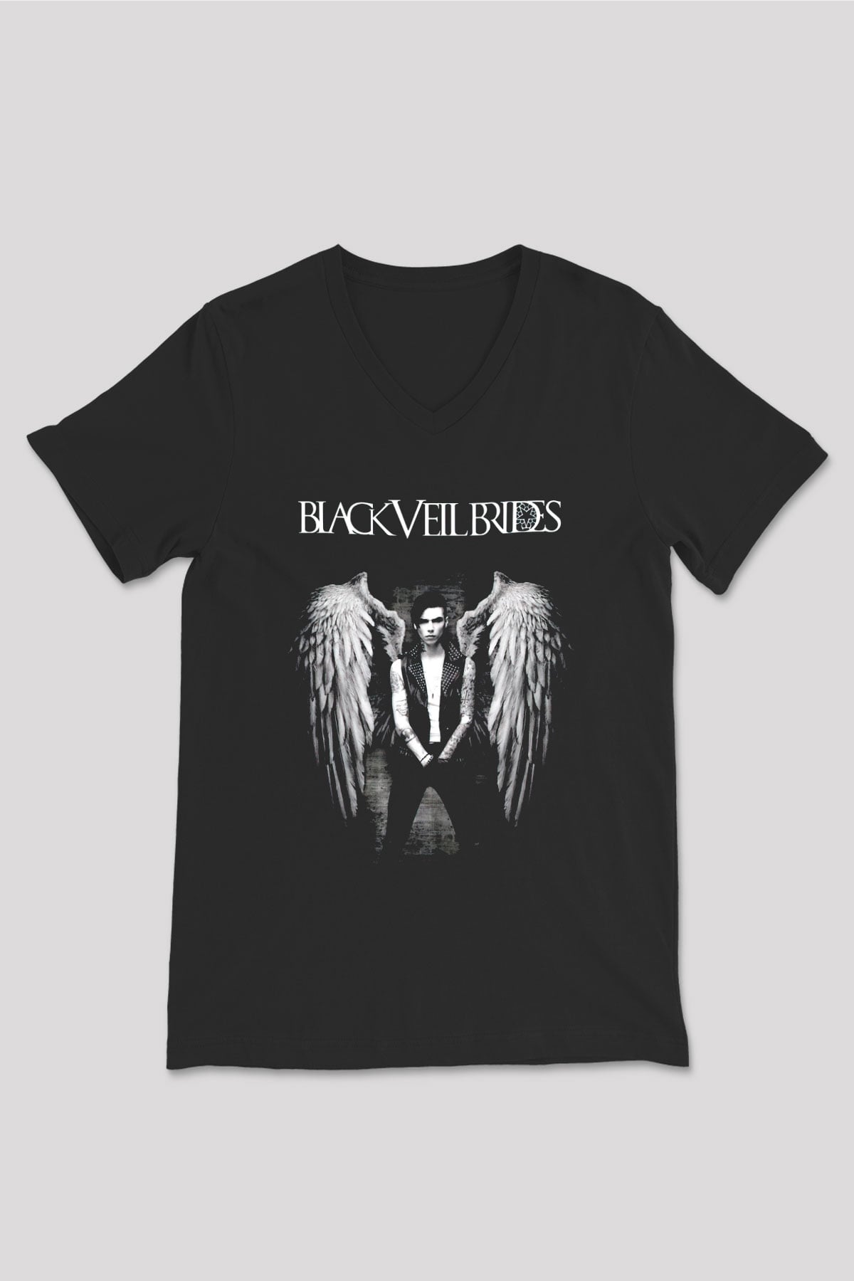 Andy Black Siyah Unisex V Yaka Tişört