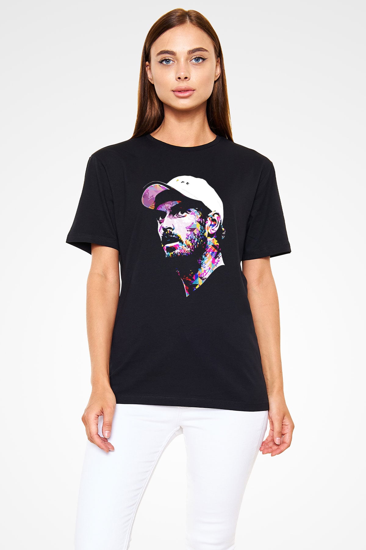 Andy Murray Baskılı Unisex Siyah Tişört - Tshirt