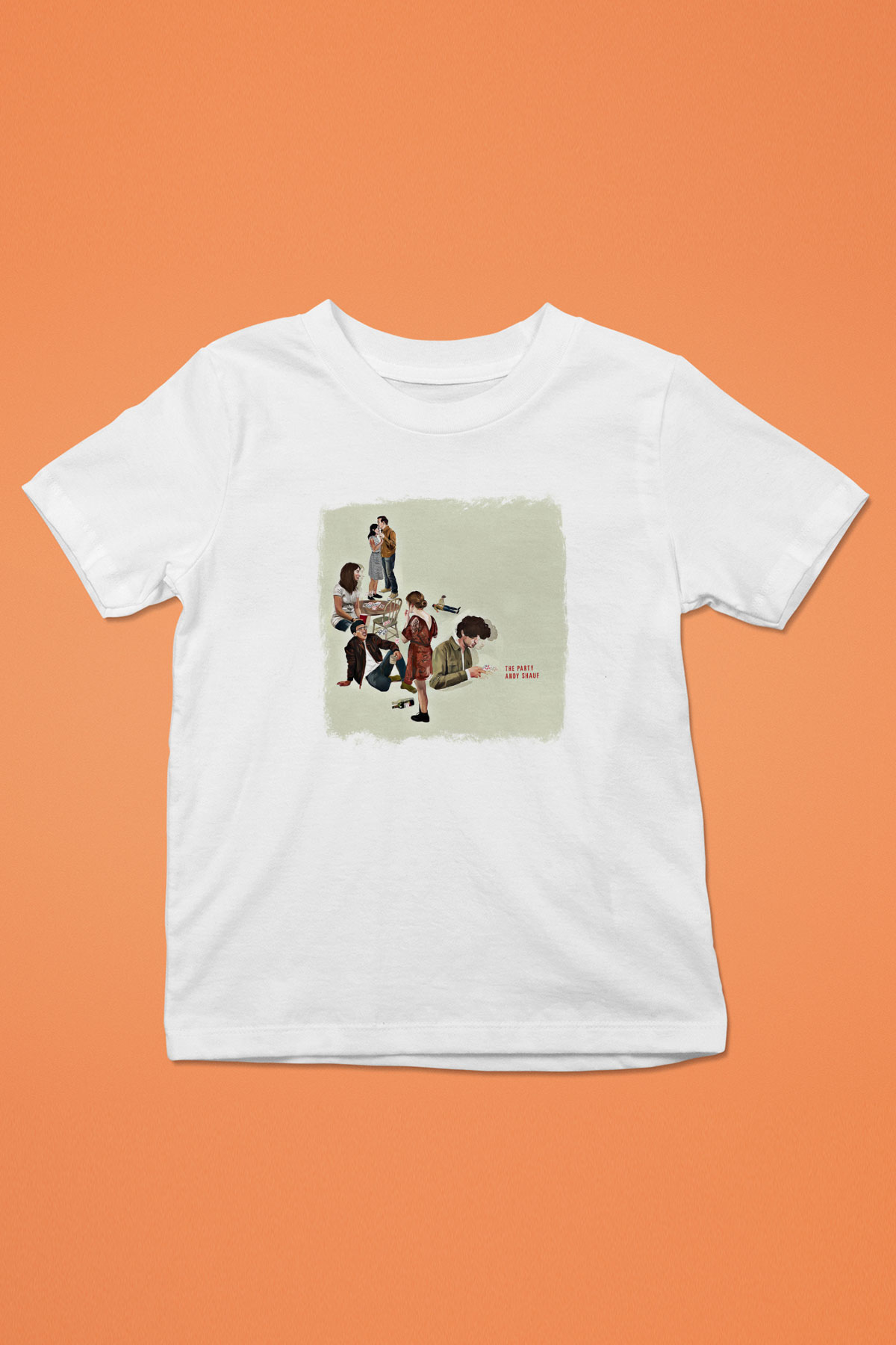 Andy Shauf Baskılı Unisex Beyaz Çocuk Tişört