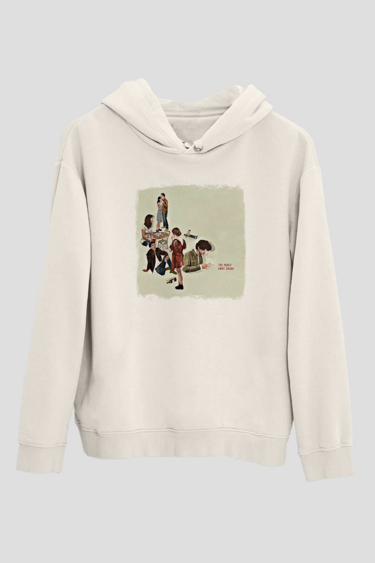 Andy Shauf Baskılı Unisex Beyaz Hoodie