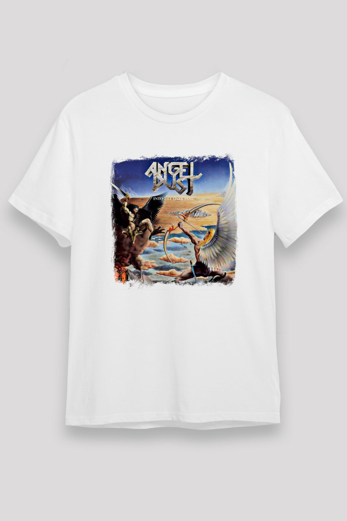 Angel Dust Baskılı Unisex Beyaz Tişört