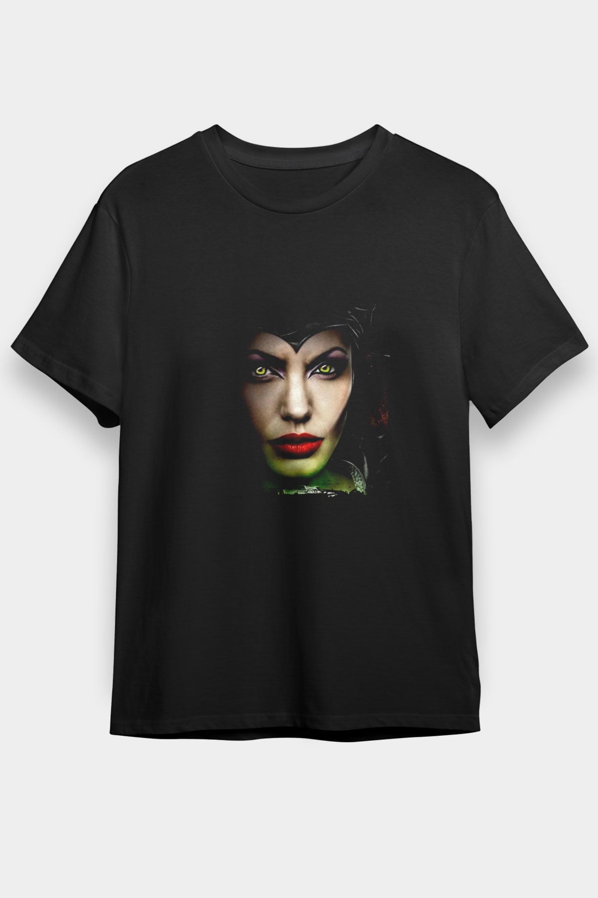 Angelina Jolie Baskılı Unisex Siyah Tişört