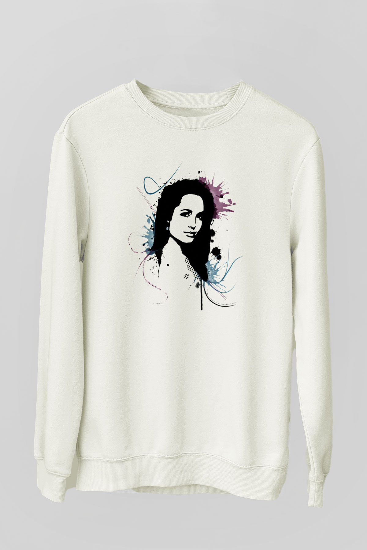Angelina Jolie Beyaz Unisex Sweatshirt