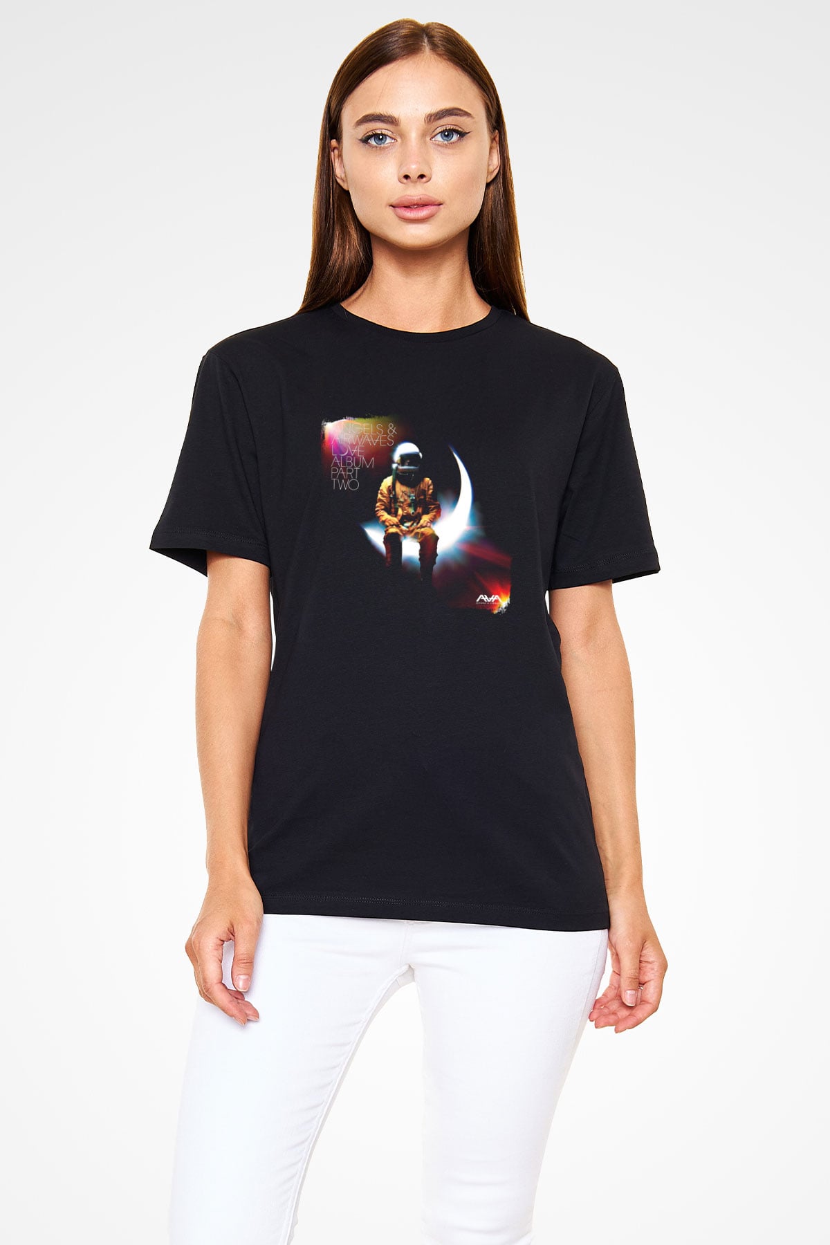 Angels and Airwaves Baskılı Unisex Siyah Tişört