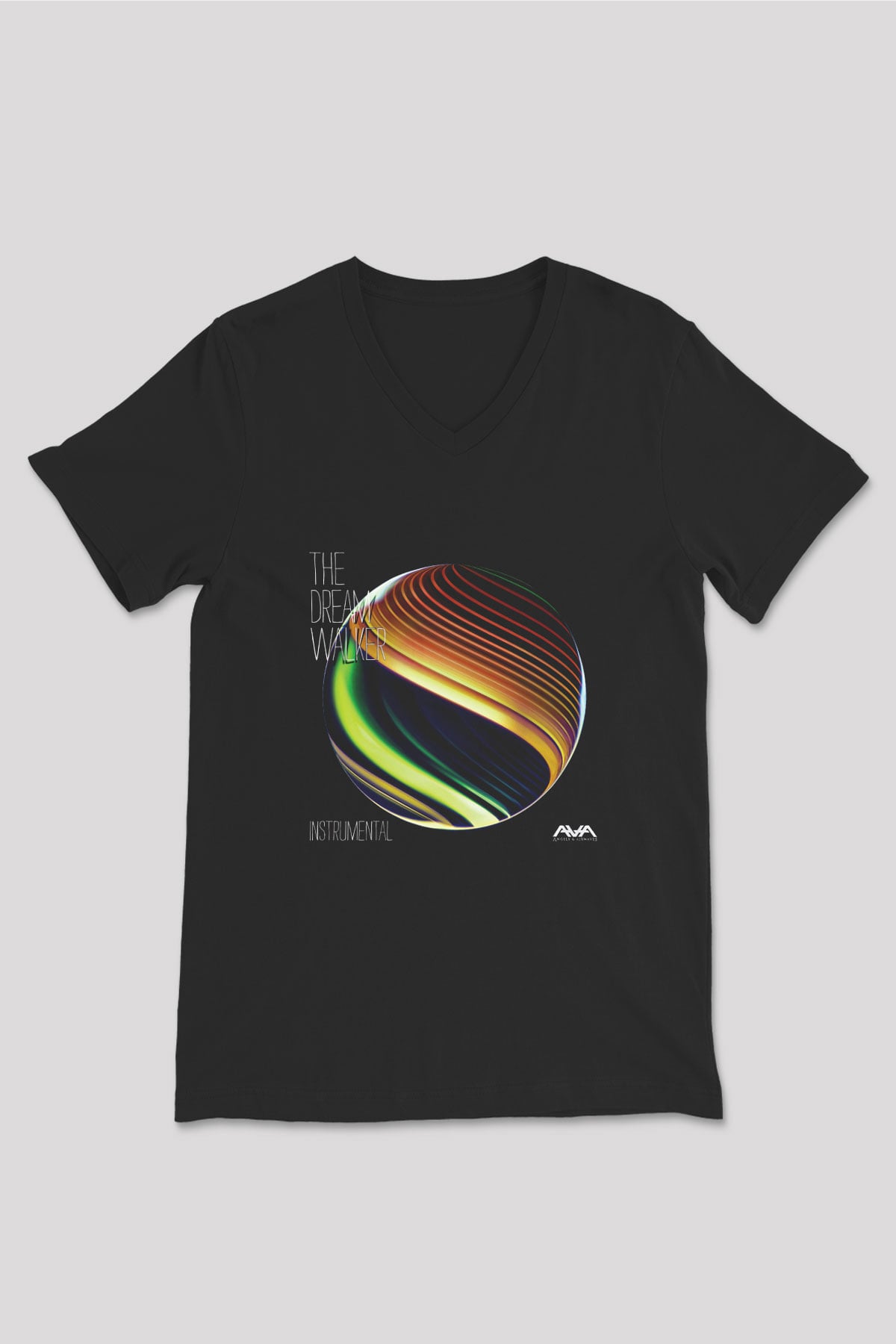 Angels and Airwaves Baskılı Unisex Siyah V Yaka Tişört