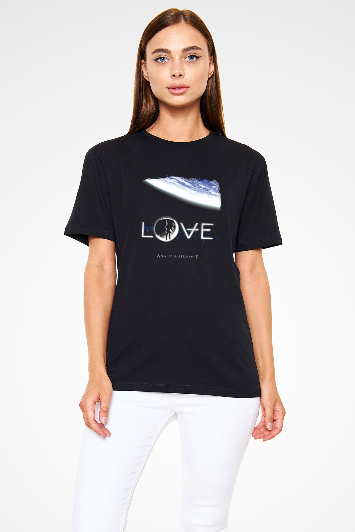 Angels and Airwaves Baskılı Unisex Siyah Tişört