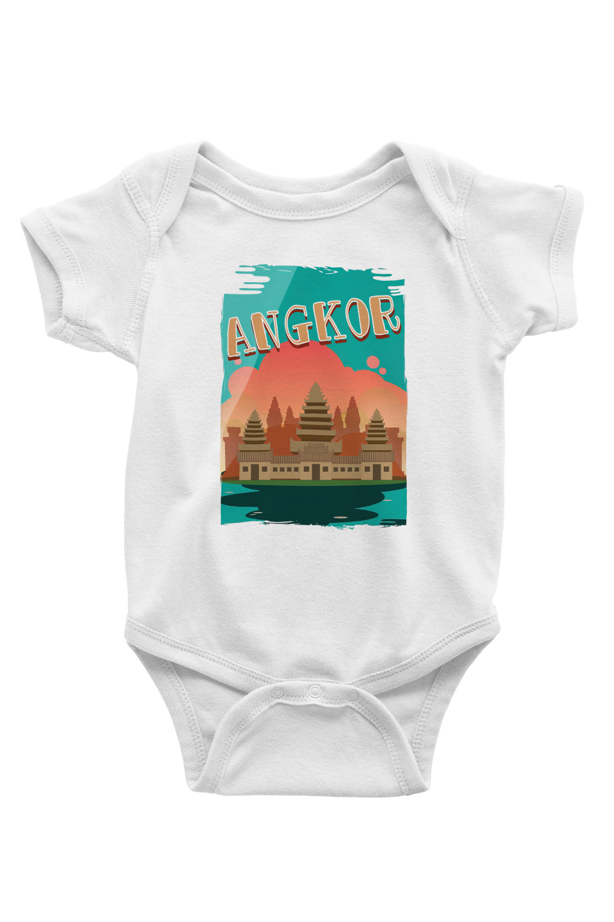 Angkor Vat Beyaz Bebek Body - Zıbın