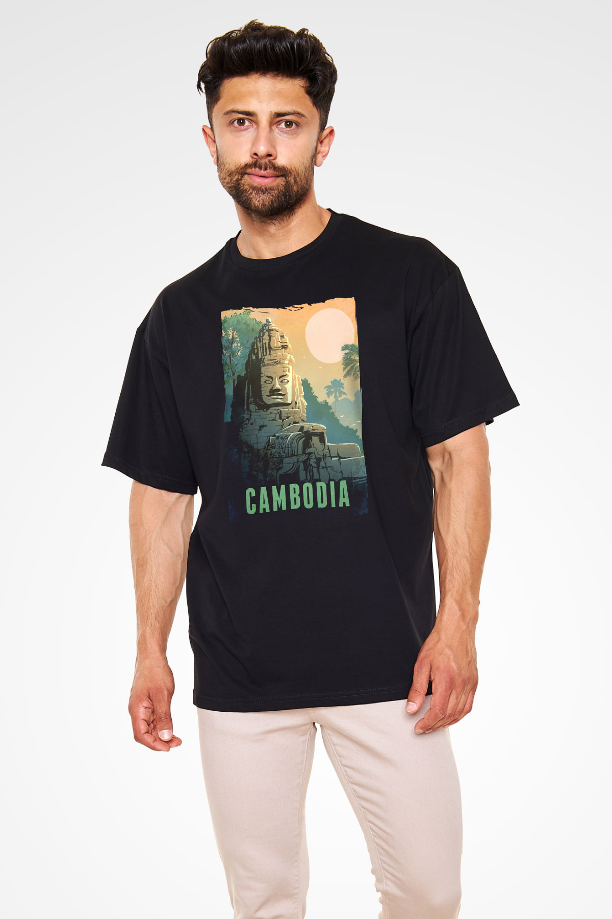 Angkor Vat Siyah Unisex Tişört T-Shirt - TişörtFabrikası