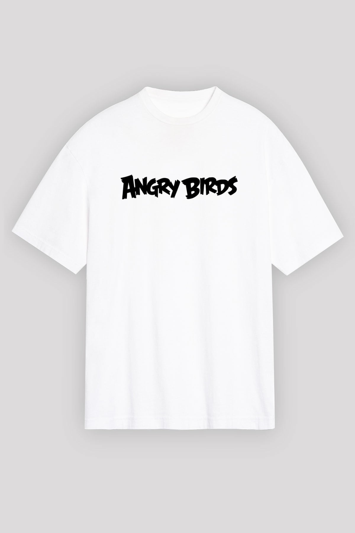 Angry Birds Beyaz Unisex Oversize Tişört T-Shirt